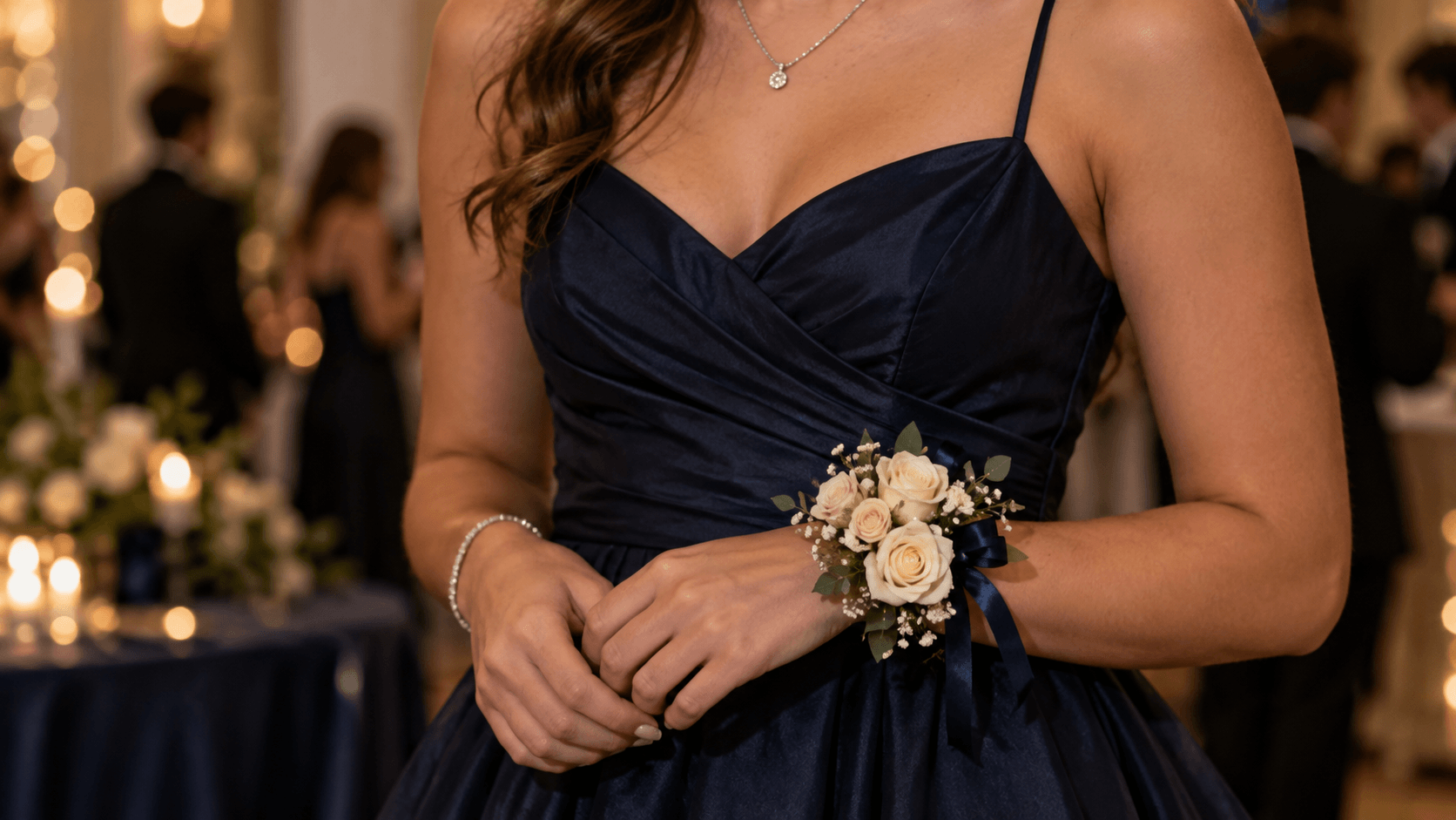 corsage navy blue dress Homecoming Ideas: Colors, Wrist Styles & Matching Size:2XL/3XL (Bust 27.6-53.5 inch)