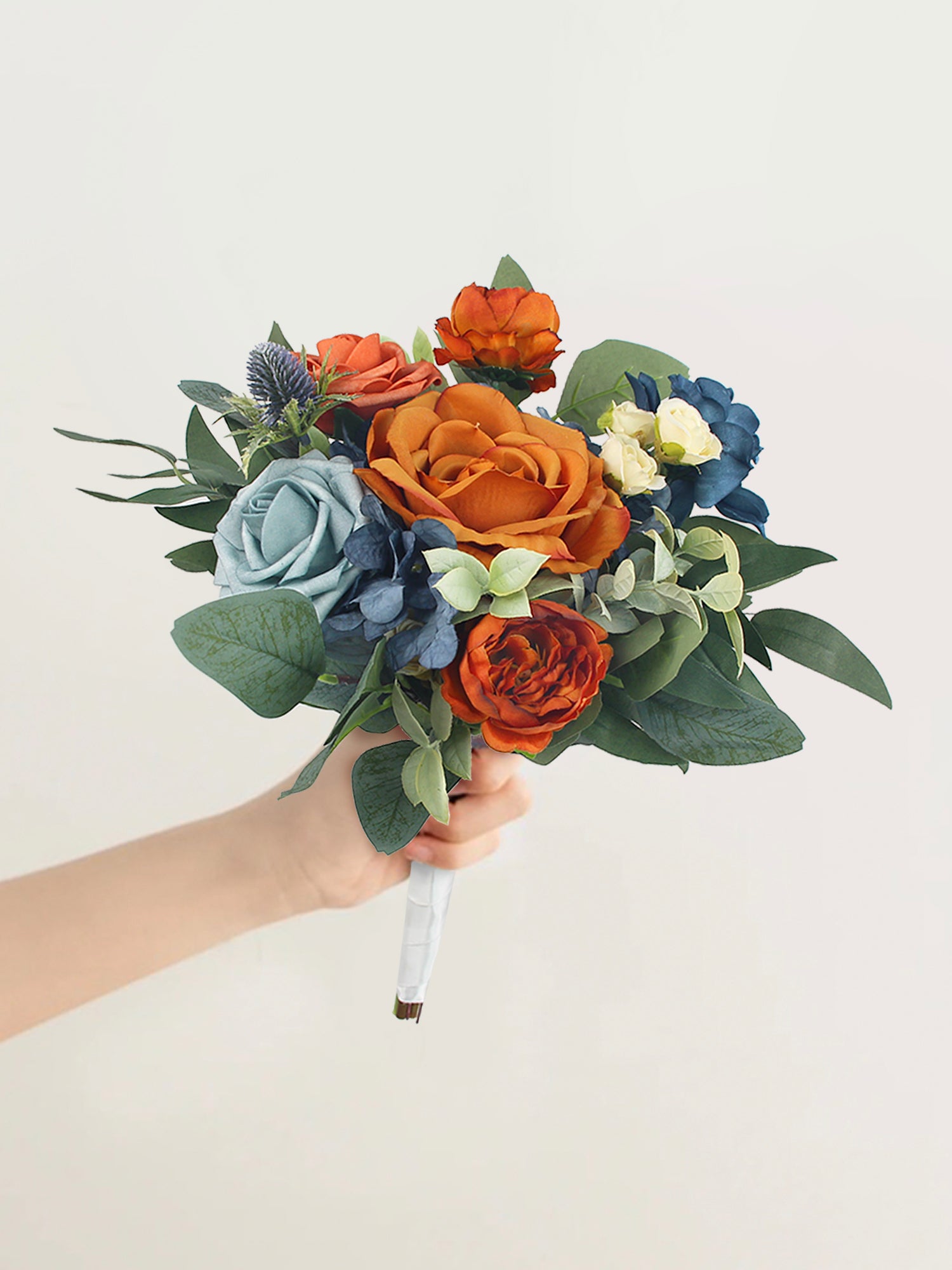 navy blue and orange bridesmaid dresses 2015 One-Shoulder Navy Blue Lace Orange Lining Short Bridesmaid Dress