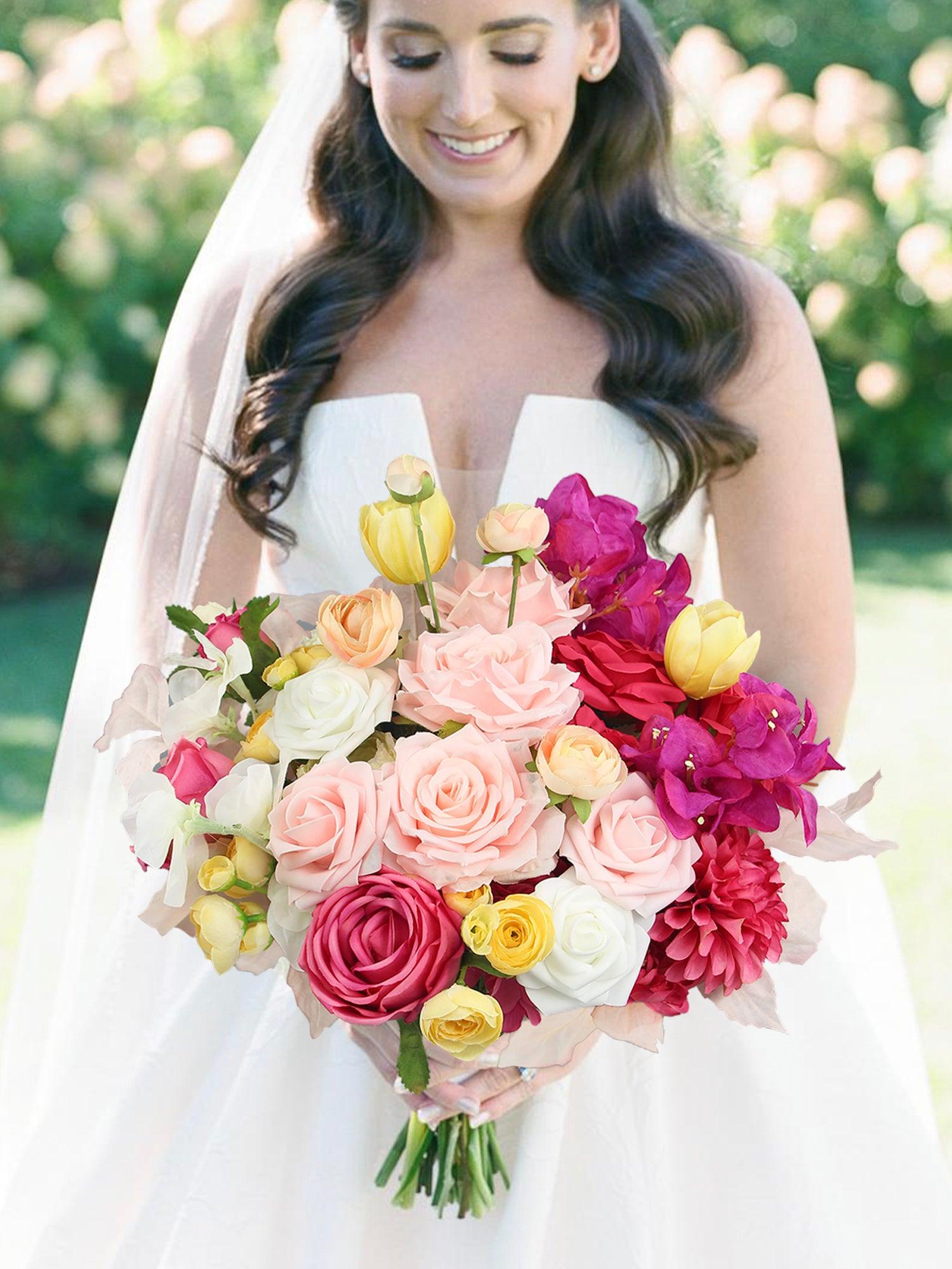 flowers for hot pink dress Knox Maxi Dress Hot Pink Floral