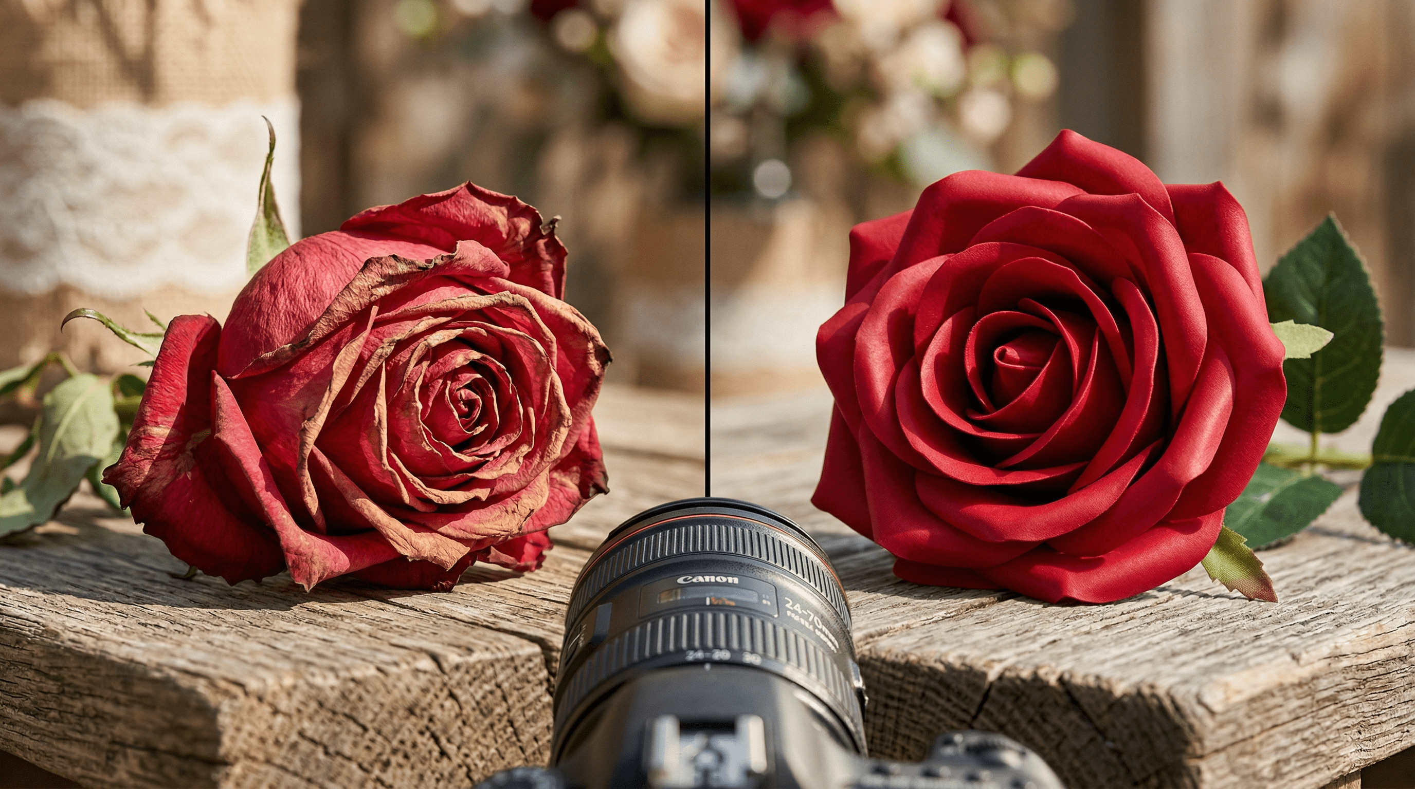Red Rose Bouquet Guide: Faux vs. Real in Wedding Photos – Rinlong Flower