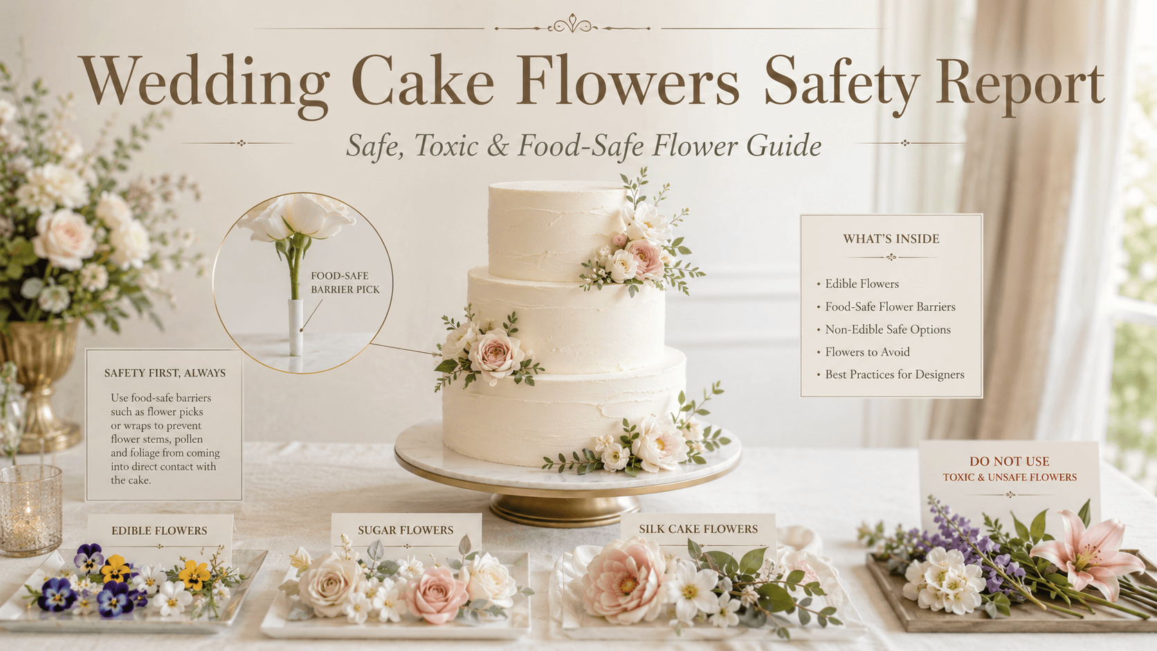 Wedding Cake Flowers Safety Report: Safe, Toxic & Food-Safe Options ...