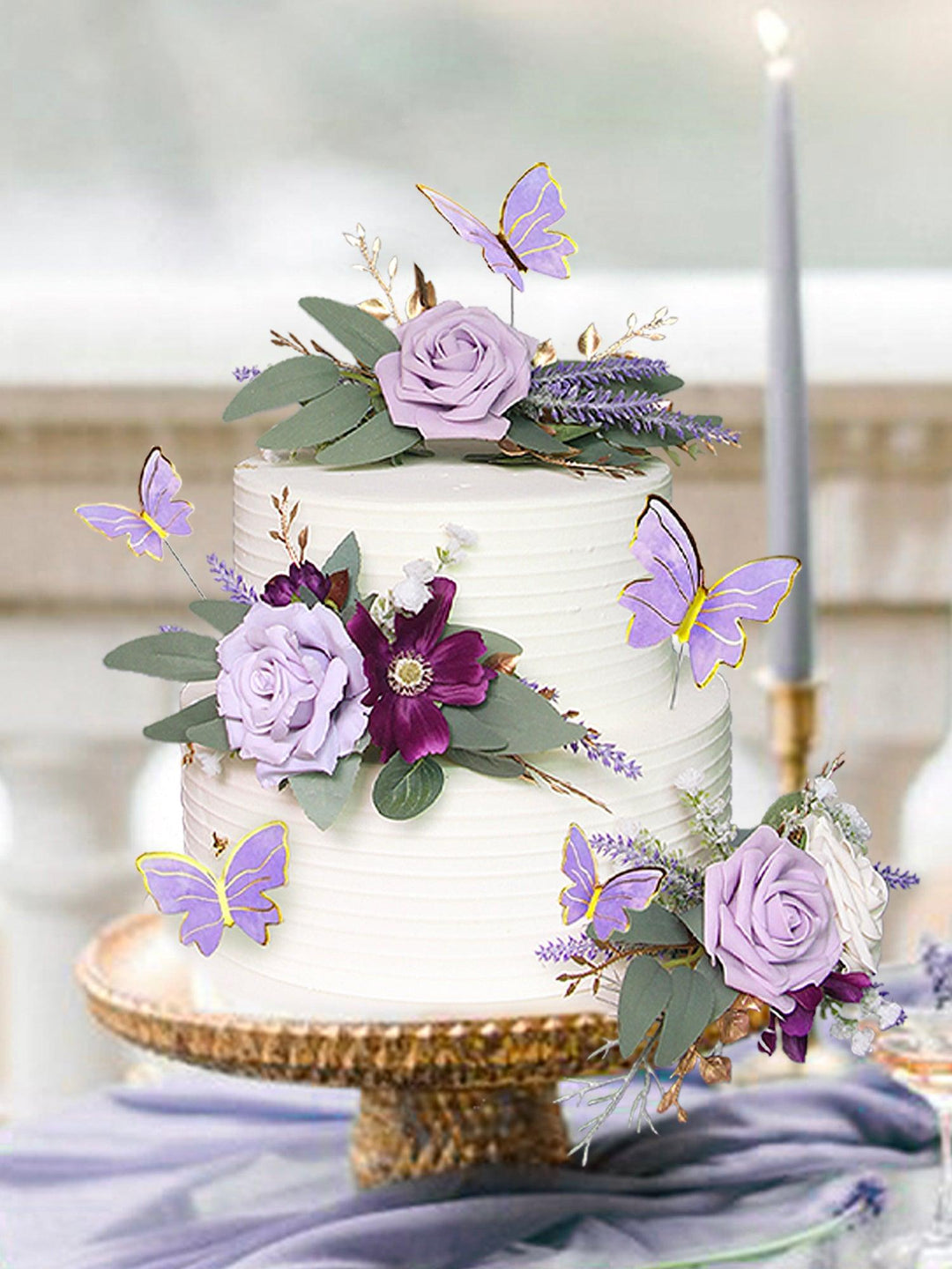 Unleashing Creativity in Your Wedding: A Closer Look at this Purple Cake Decorating Flowers