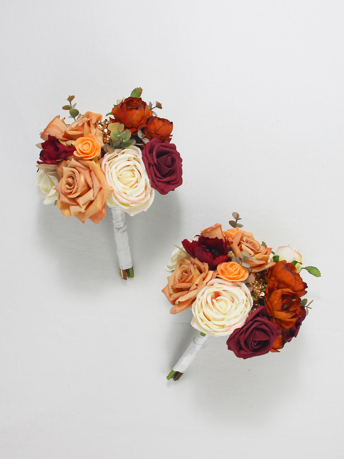 7.8 inch wide Rounded Terracotta Bridesmaid Bouquet - Rinlong Flower