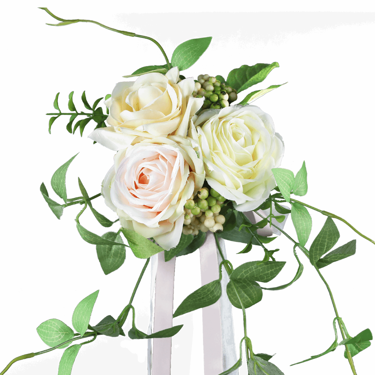 6Pcs Blush & Cream Aisle Flower Arrangement - Rinlong Flower