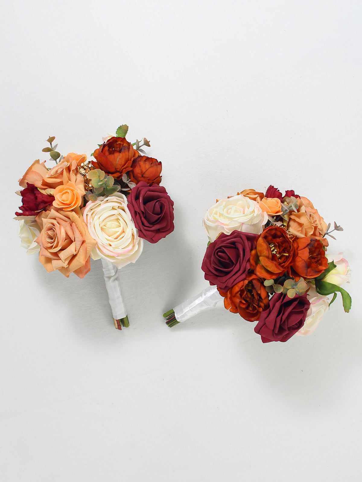 7.8 inch wide Rounded Terracotta Bridesmaid Bouquet - Rinlong Flower