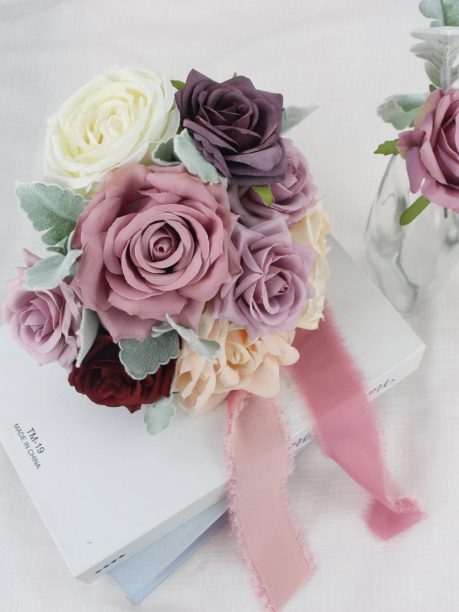Dusty Rose & Mauve Bridesmaid Bouquet - Rinlong Flower