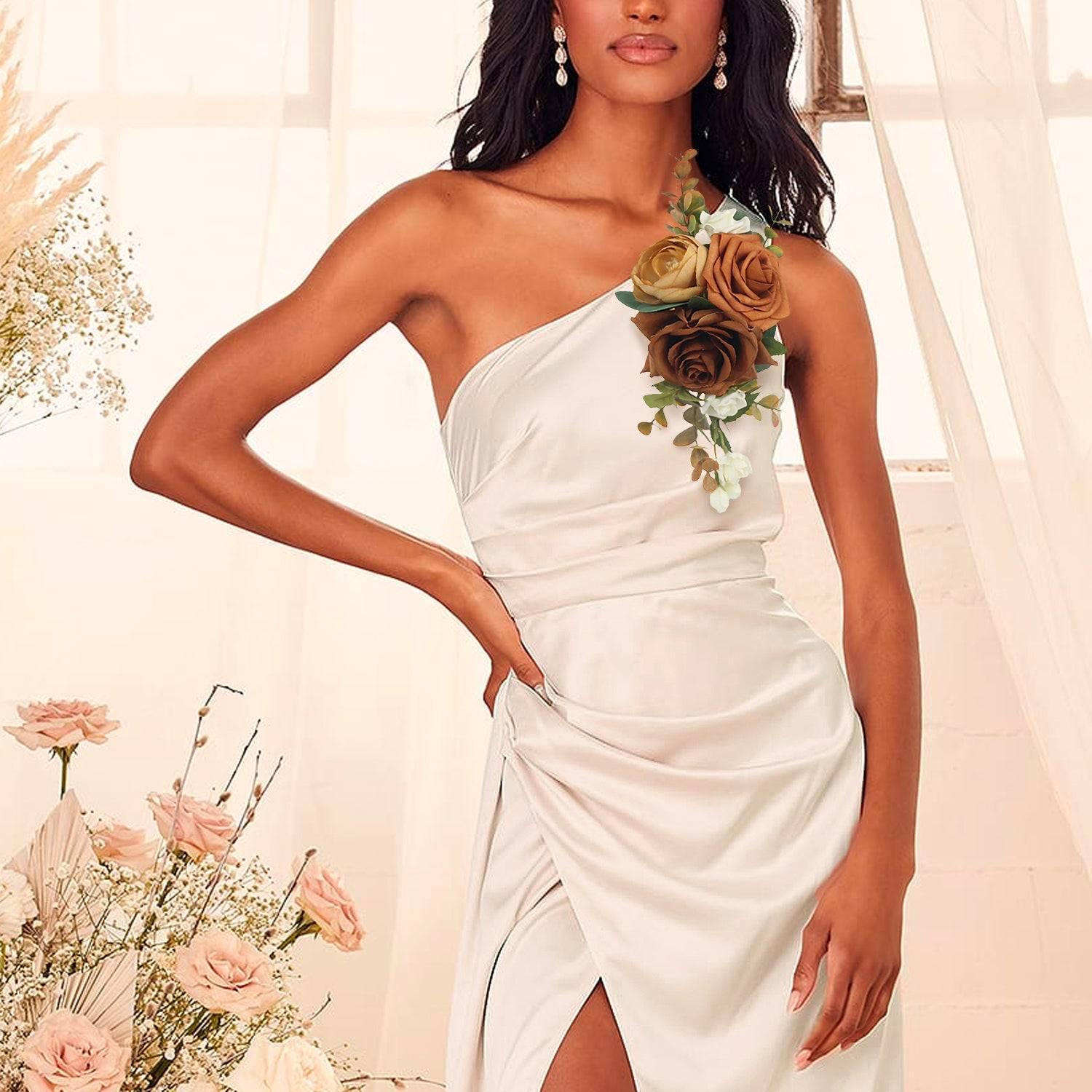 Rustic Brown Shoulder Corsage Rustic Brown Shoulder Corsage