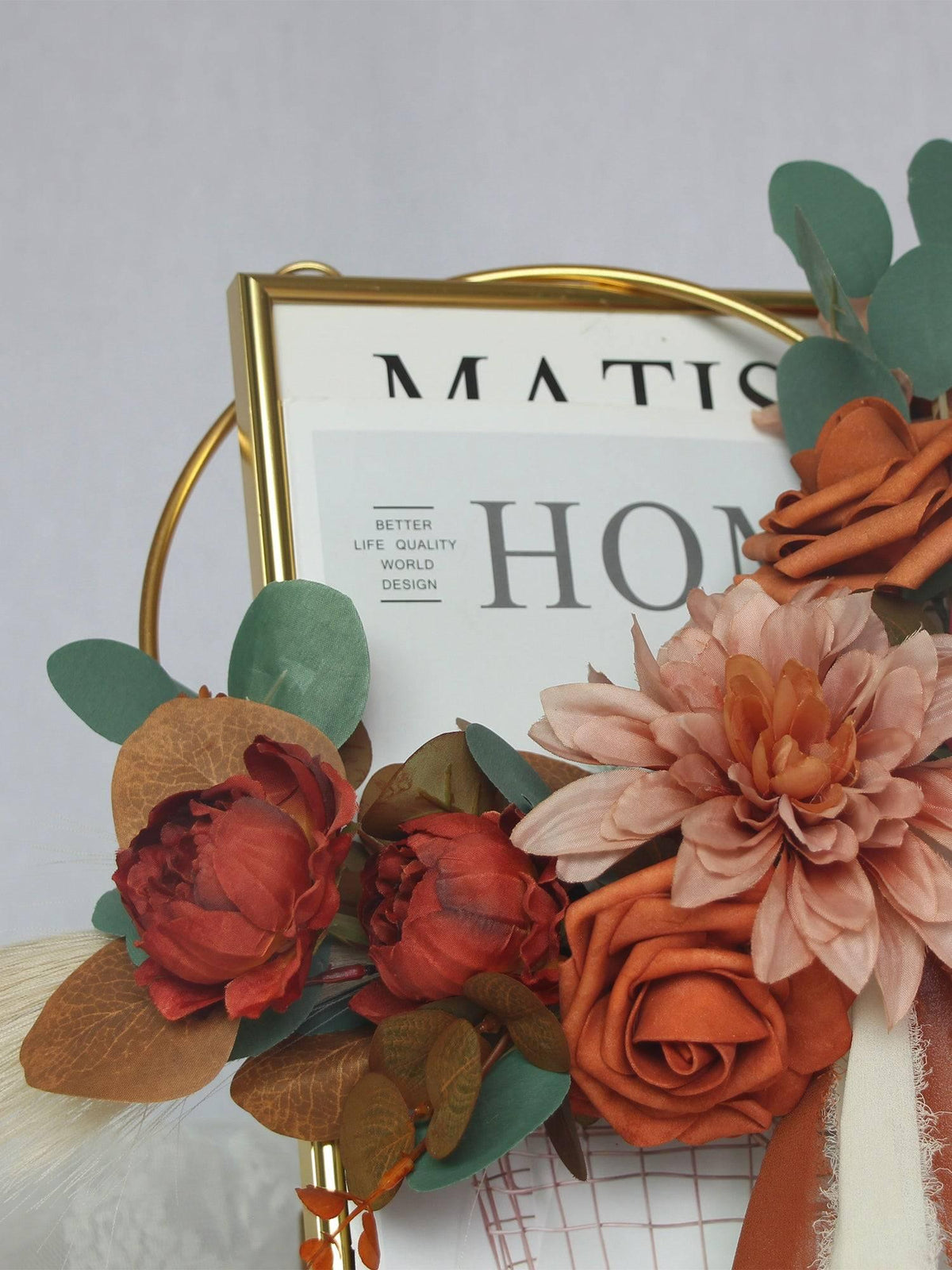 Terracotta Floral Hoop Bridesmaid Bouquet - Rinlong Flower