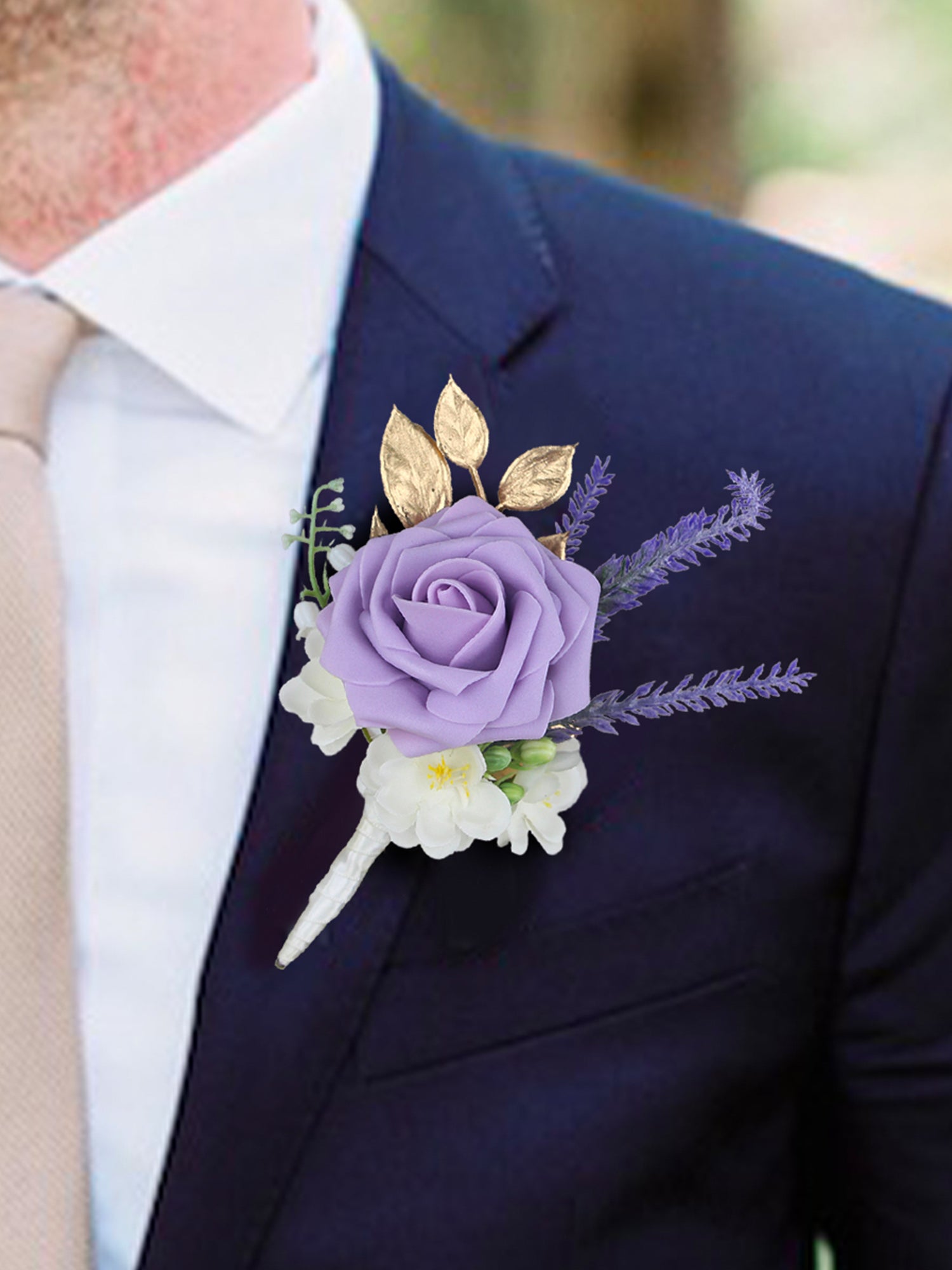 Boutonniere Lavender Purple - Rinlong Flower