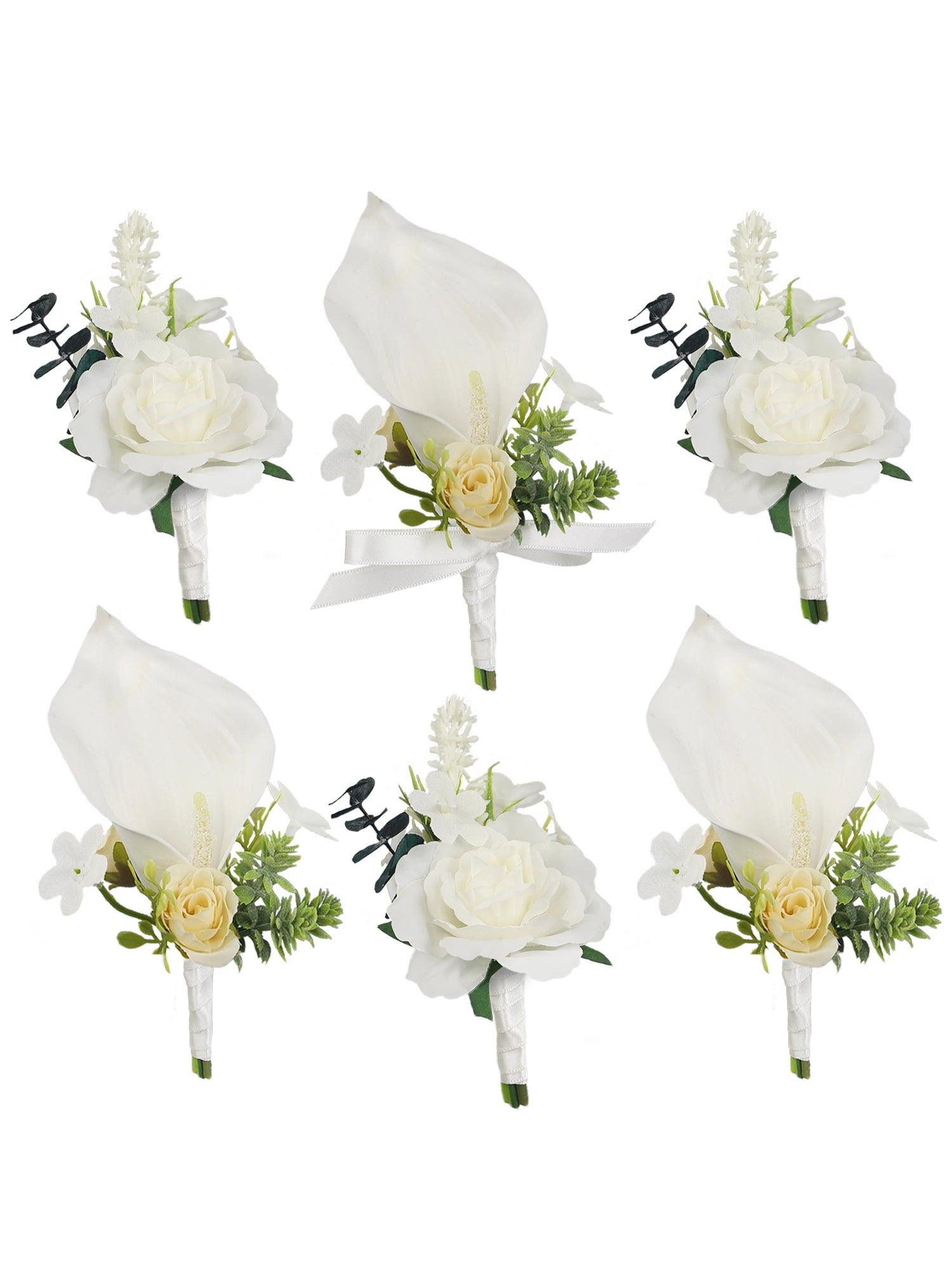 asiatic lily boutonniere Calla lily Boutonniere Mens Wedding – Rinlong Flower