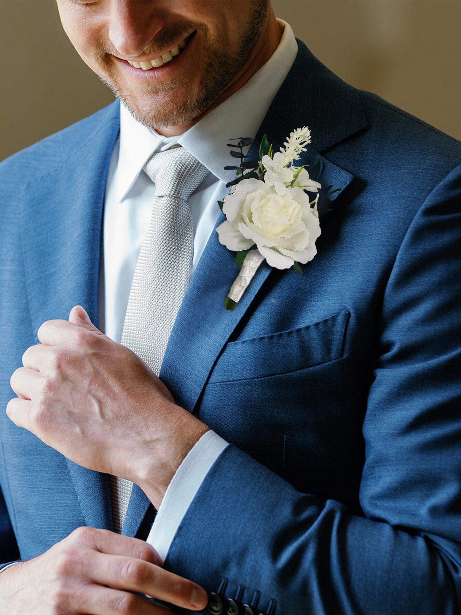 white calla lily boutonniere Calla lily Boutonniere Mens Wedding – Rinlong Flower