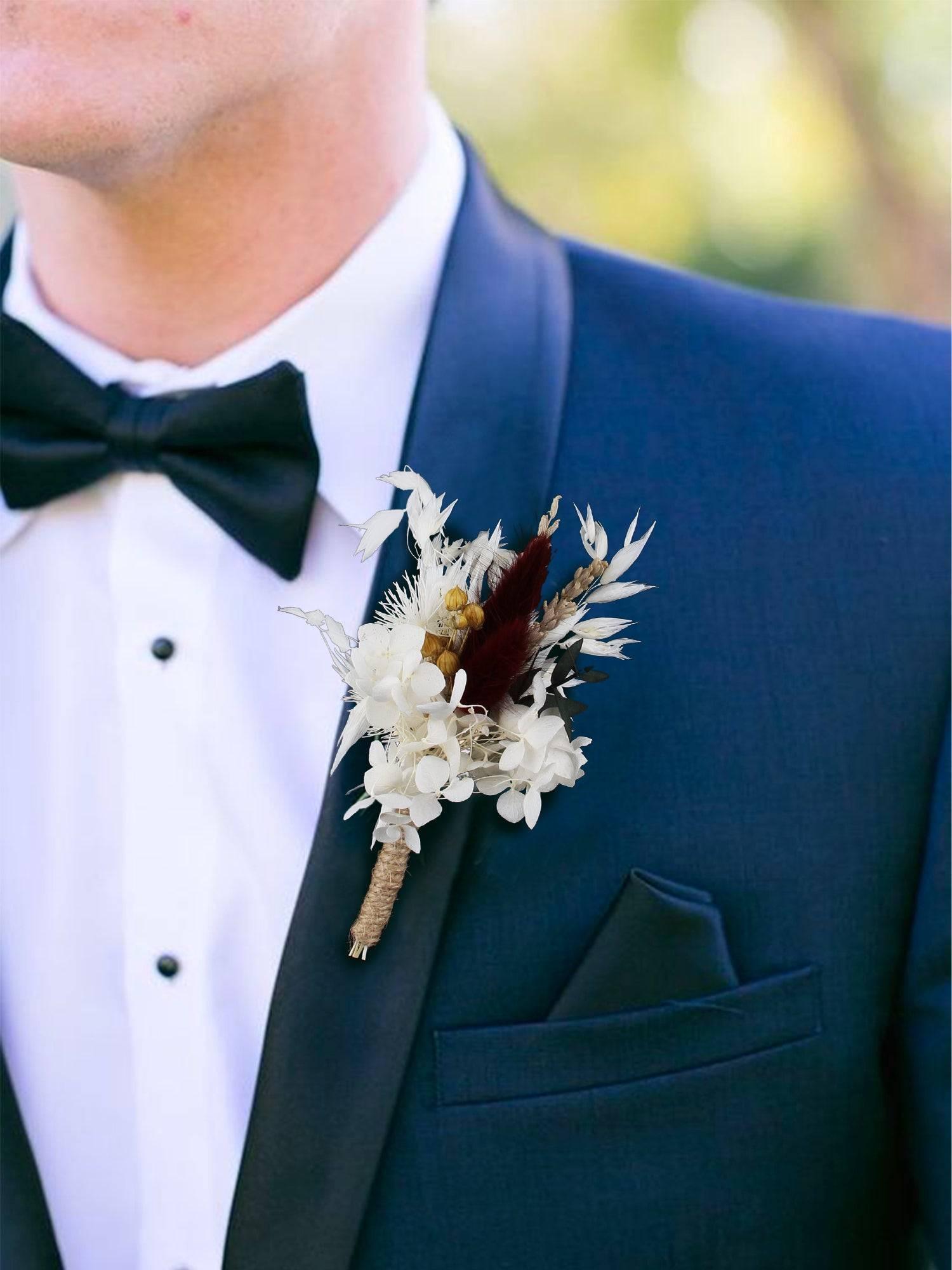 Assorted 6Pcs Dried Flower Boutonnieres - Rinlong Flower