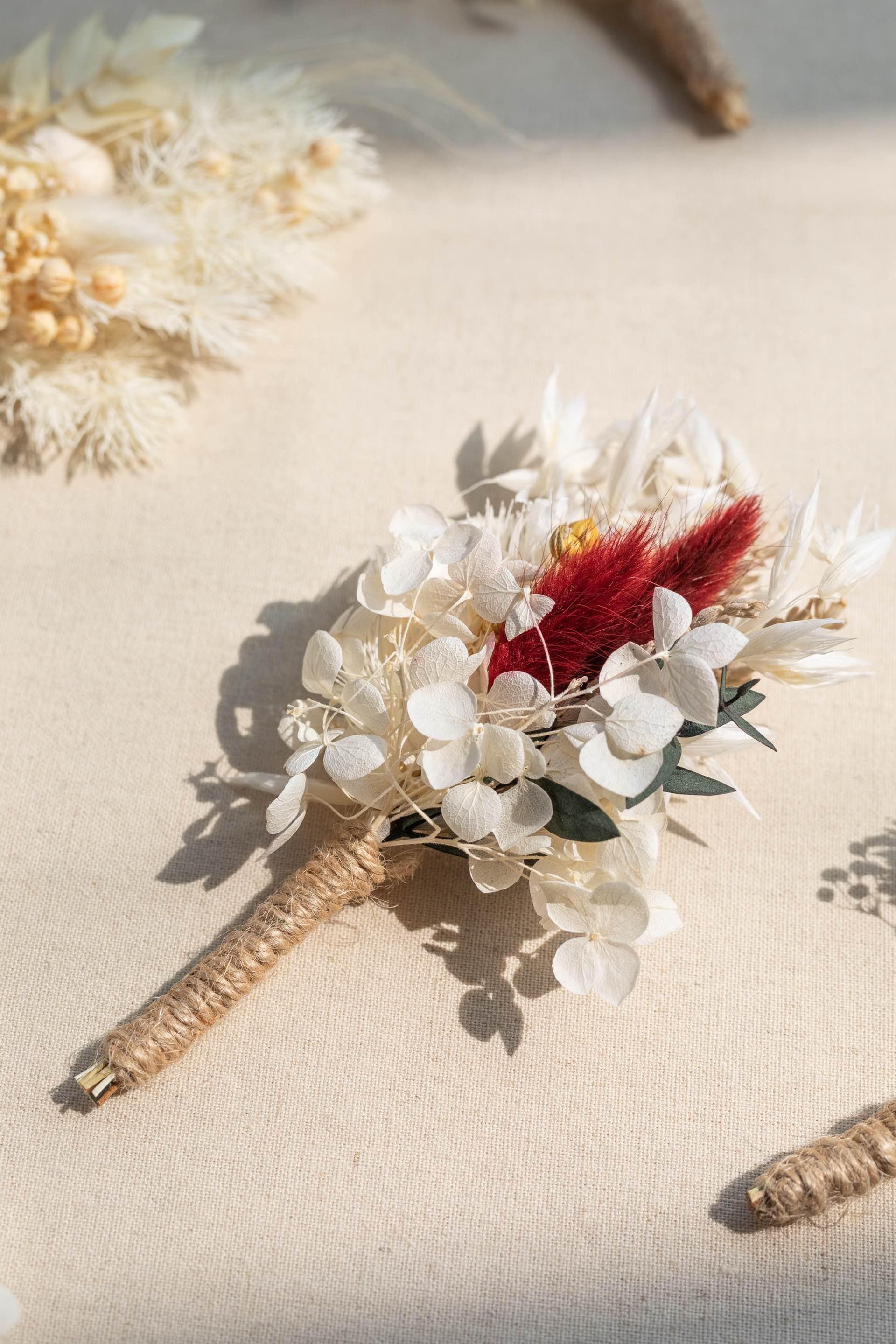 Assorted 6Pcs Dried Flower Boutonnieres - Rinlong Flower