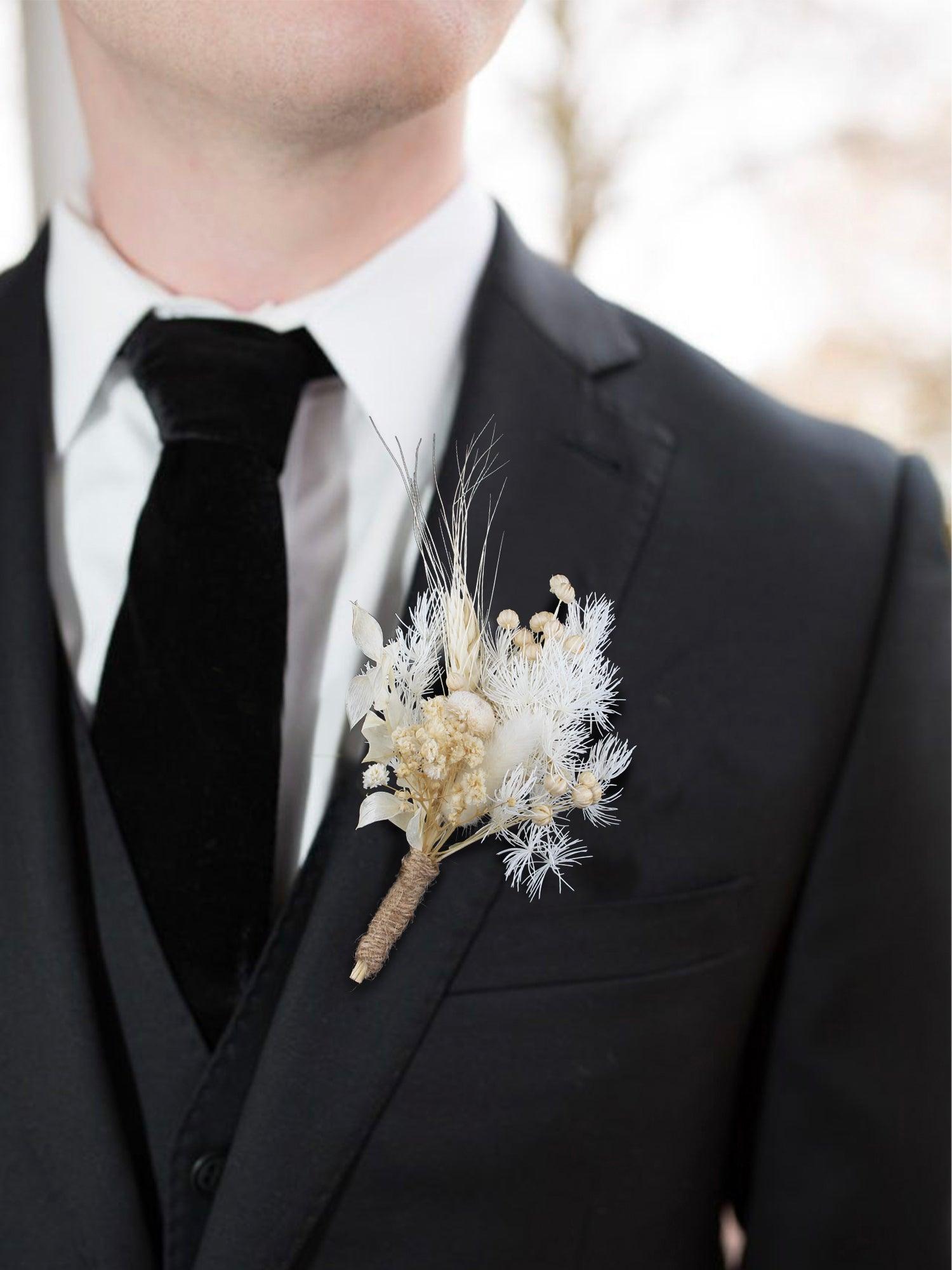 Assorted 6Pcs Dried Flower Boutonnieres - Rinlong Flower