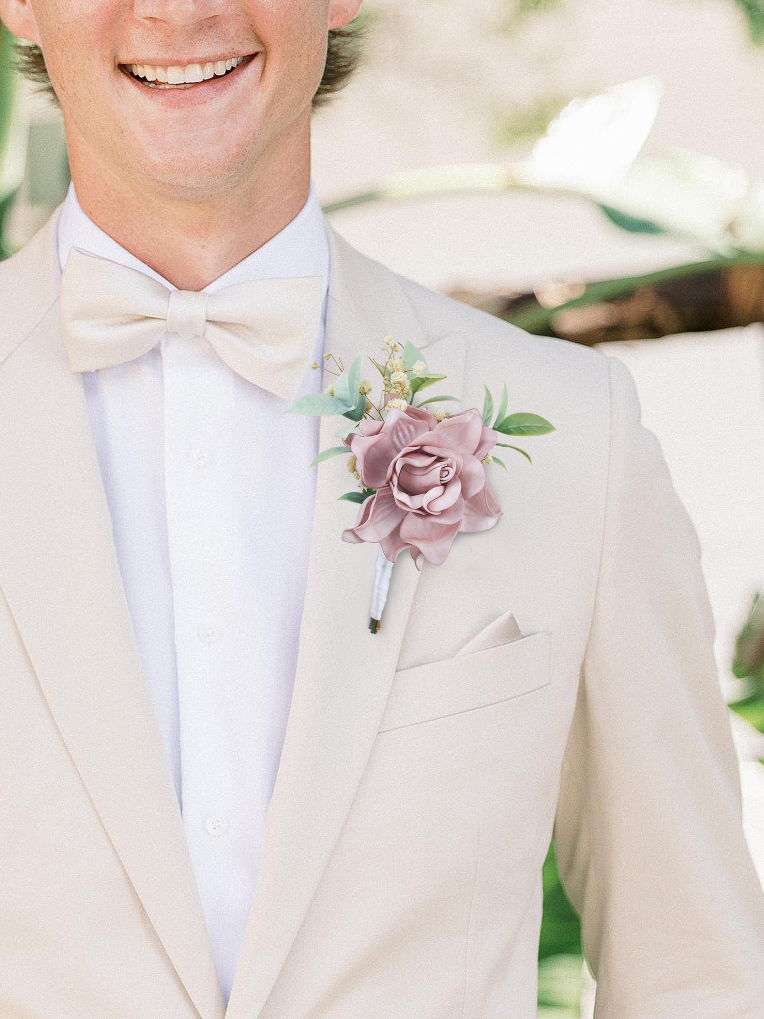 Corsage and Boutonniere Set Dusty Pink