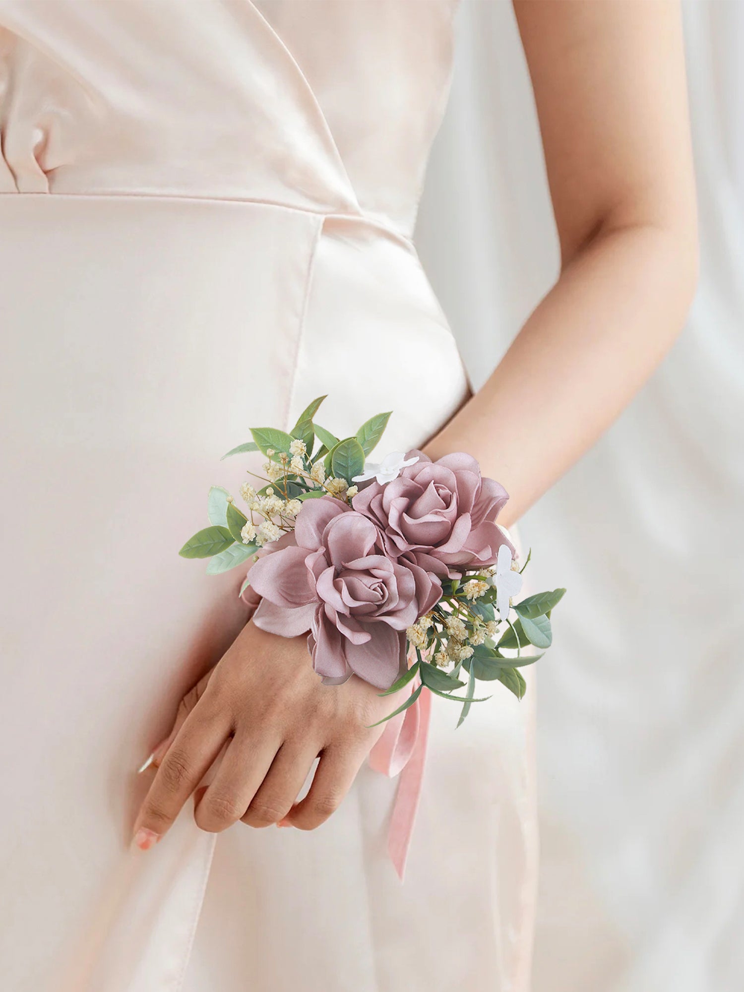Corsage and Boutonniere Set Dusty Pink
