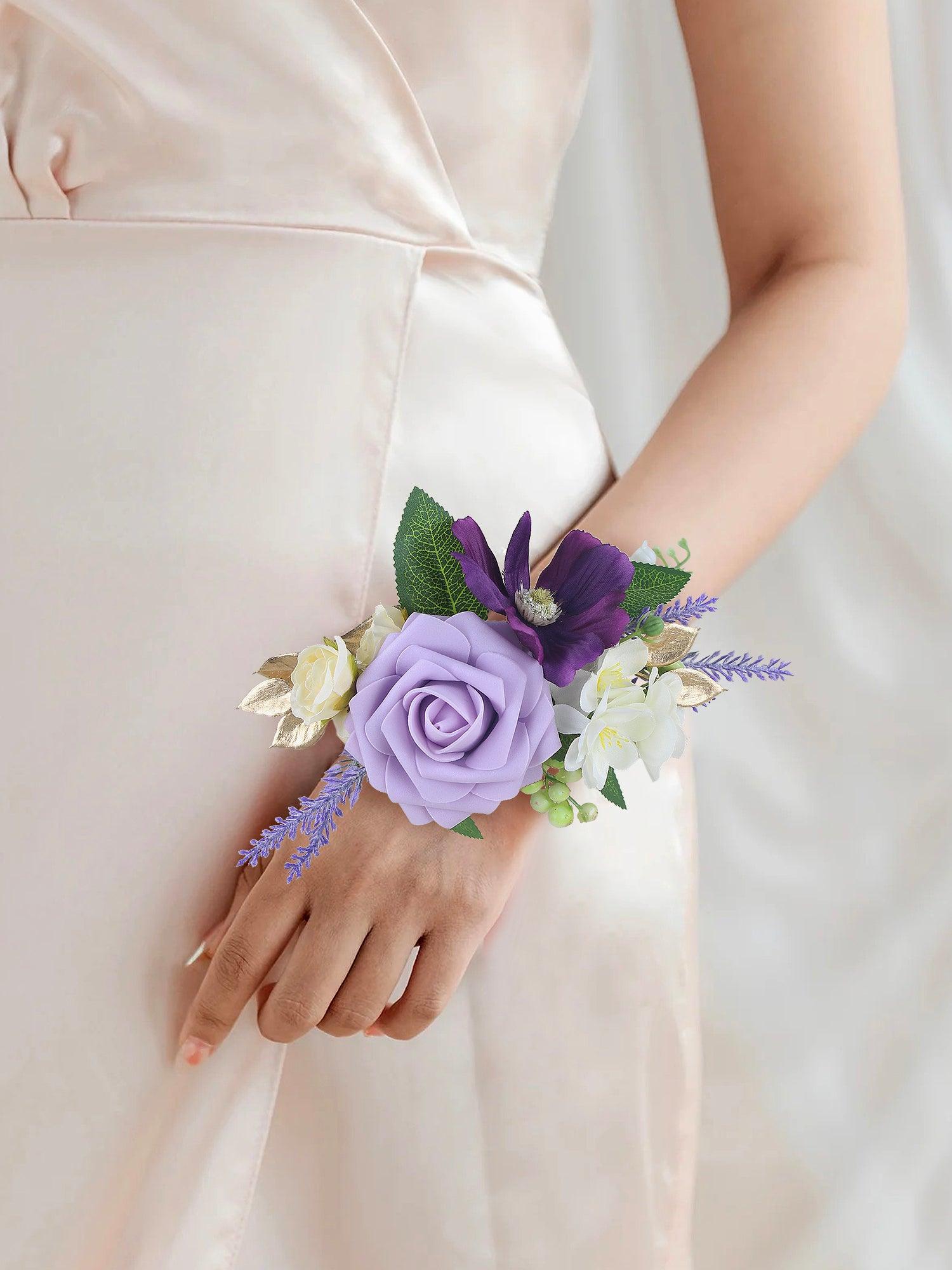 Purple Corsage and Boutonniere Set - Rinlong Flower
