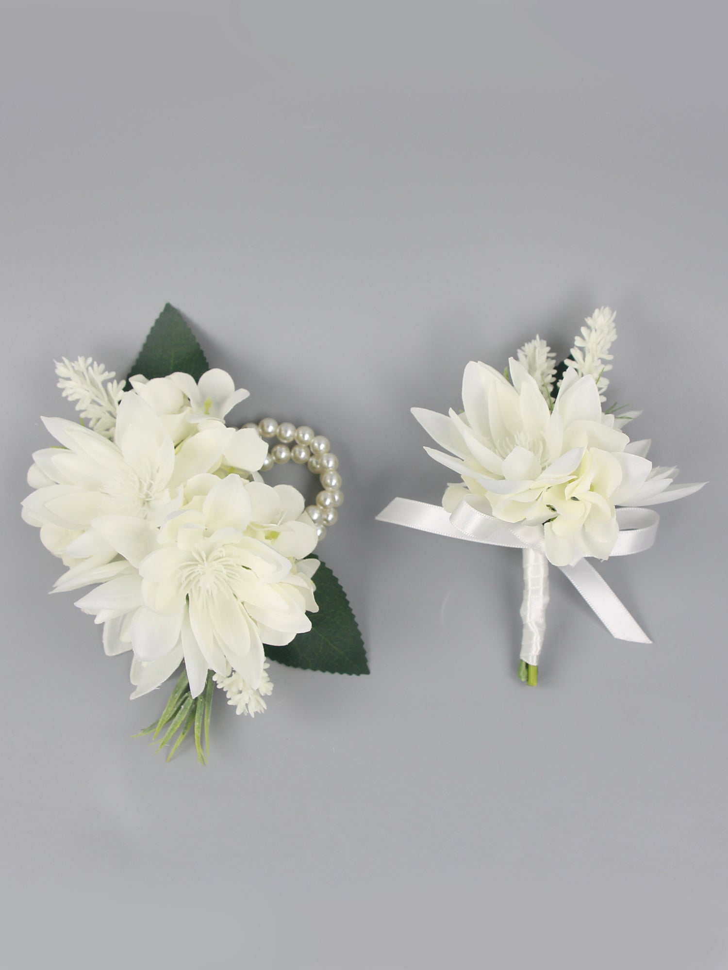 White Orchid Cacti Wrist Corsage