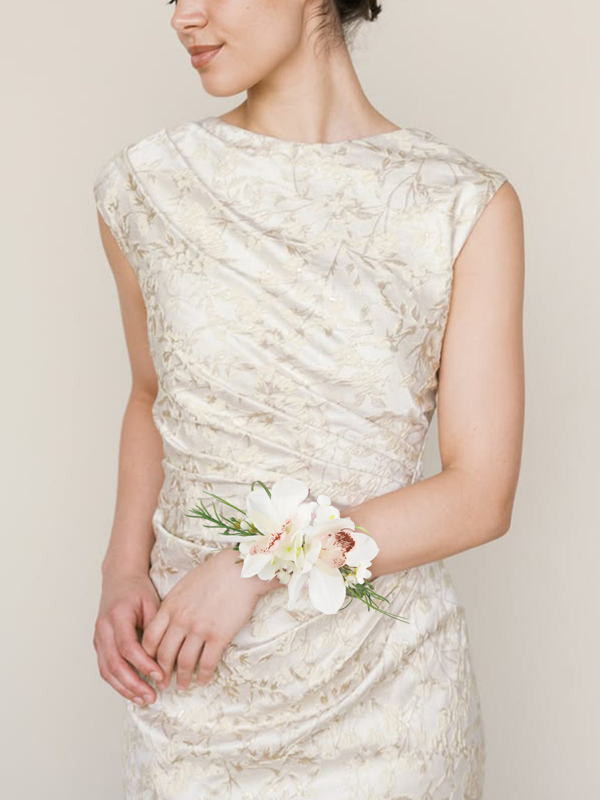 Boat Orchid Wrist Corsage - Rinlong Flower