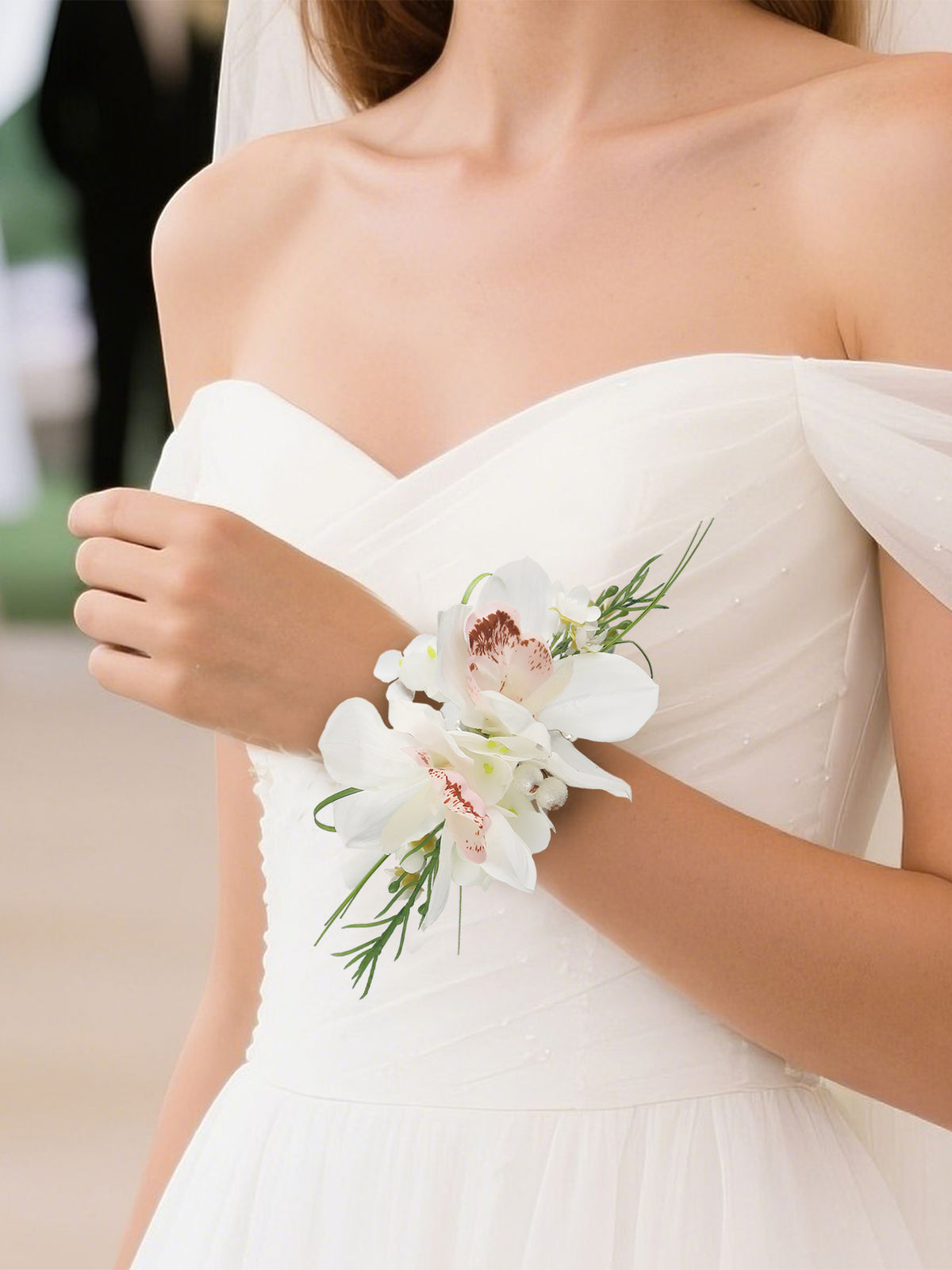 Boat Orchid Wrist Corsage - Rinlong Flower