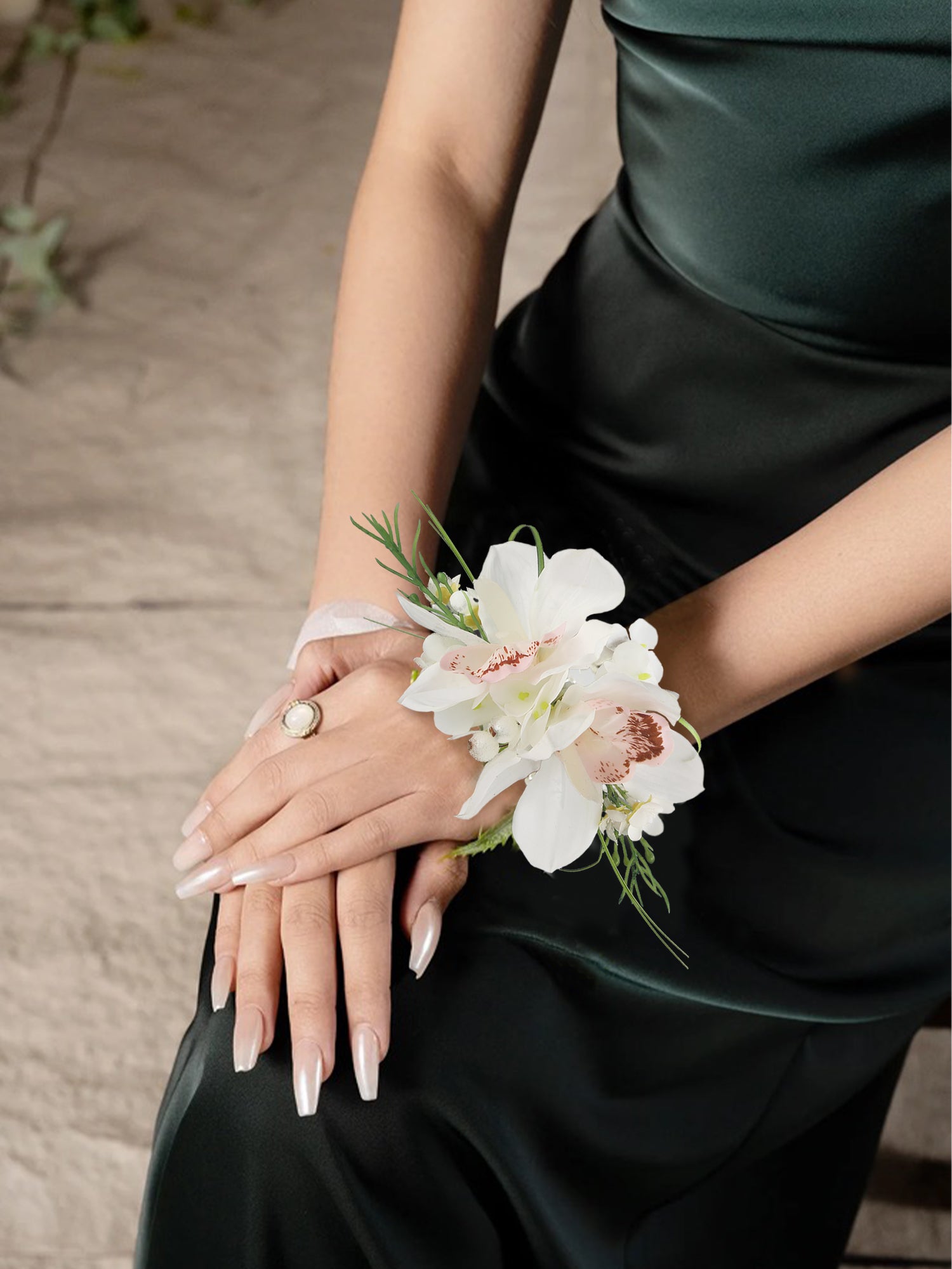 Boat Orchid Wrist Corsage