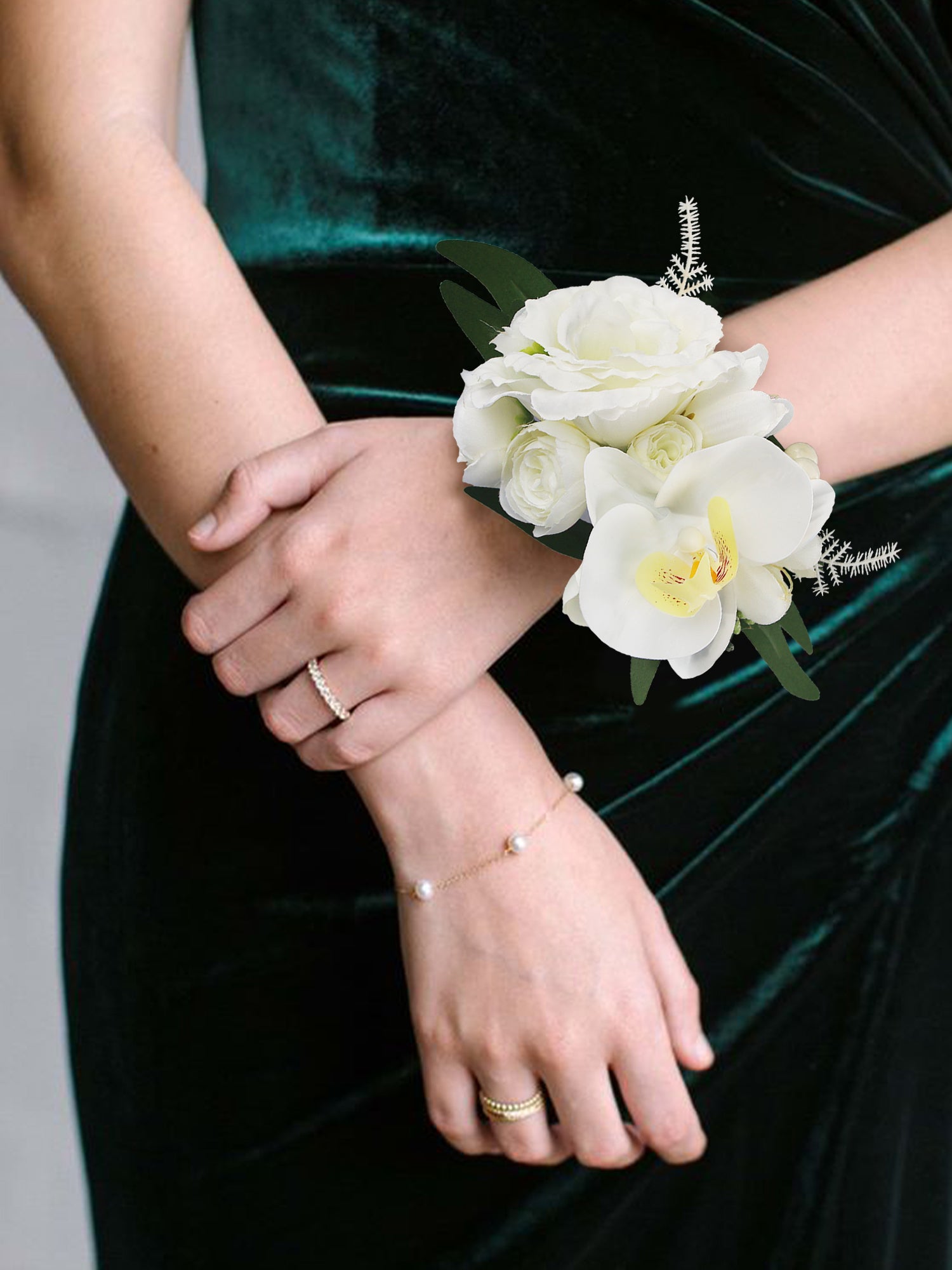 White Orchid Wrist Corsage