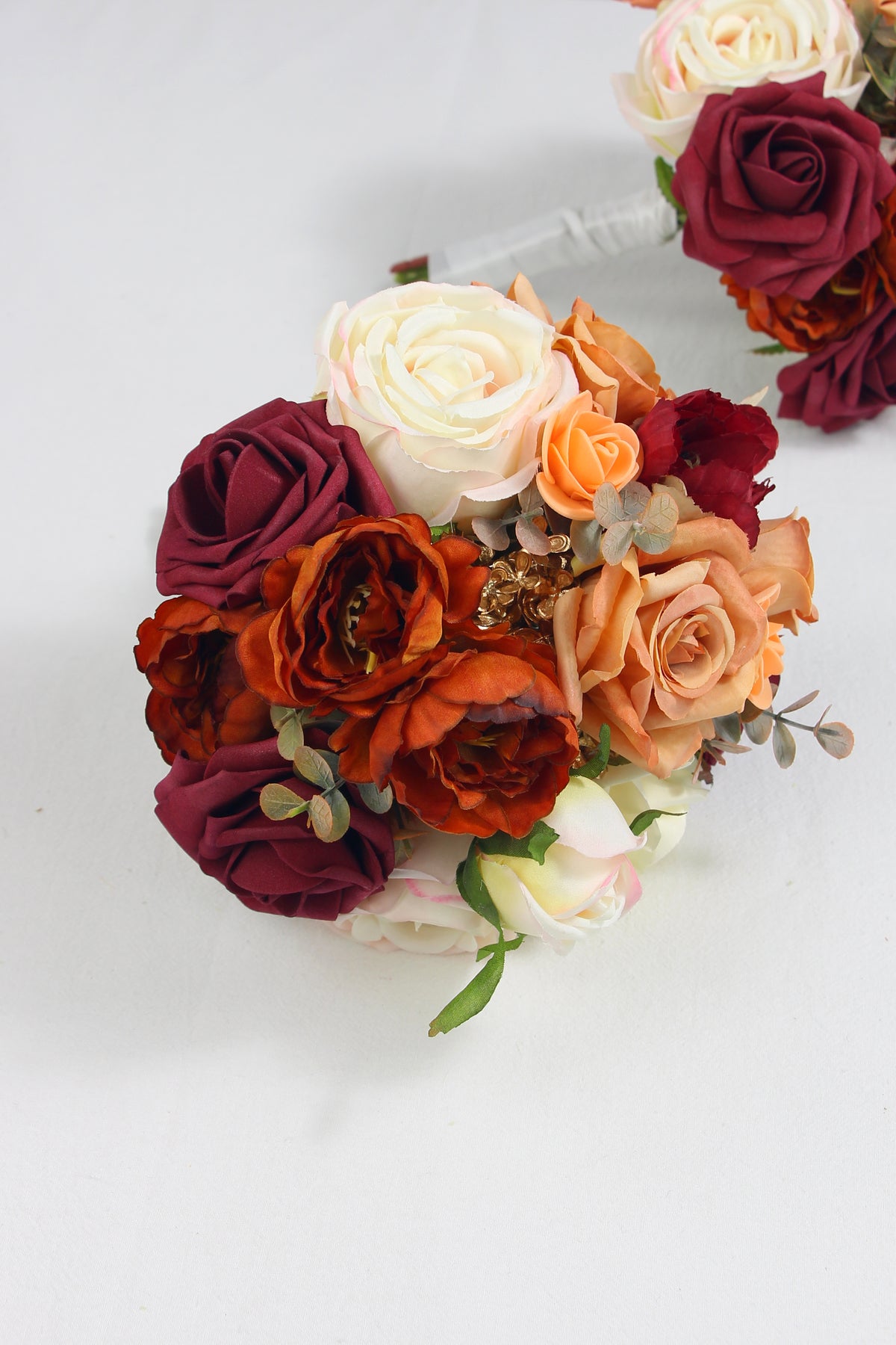 7.8 inch wide Rounded Terracotta Bridesmaid Bouquet - Rinlong Flower