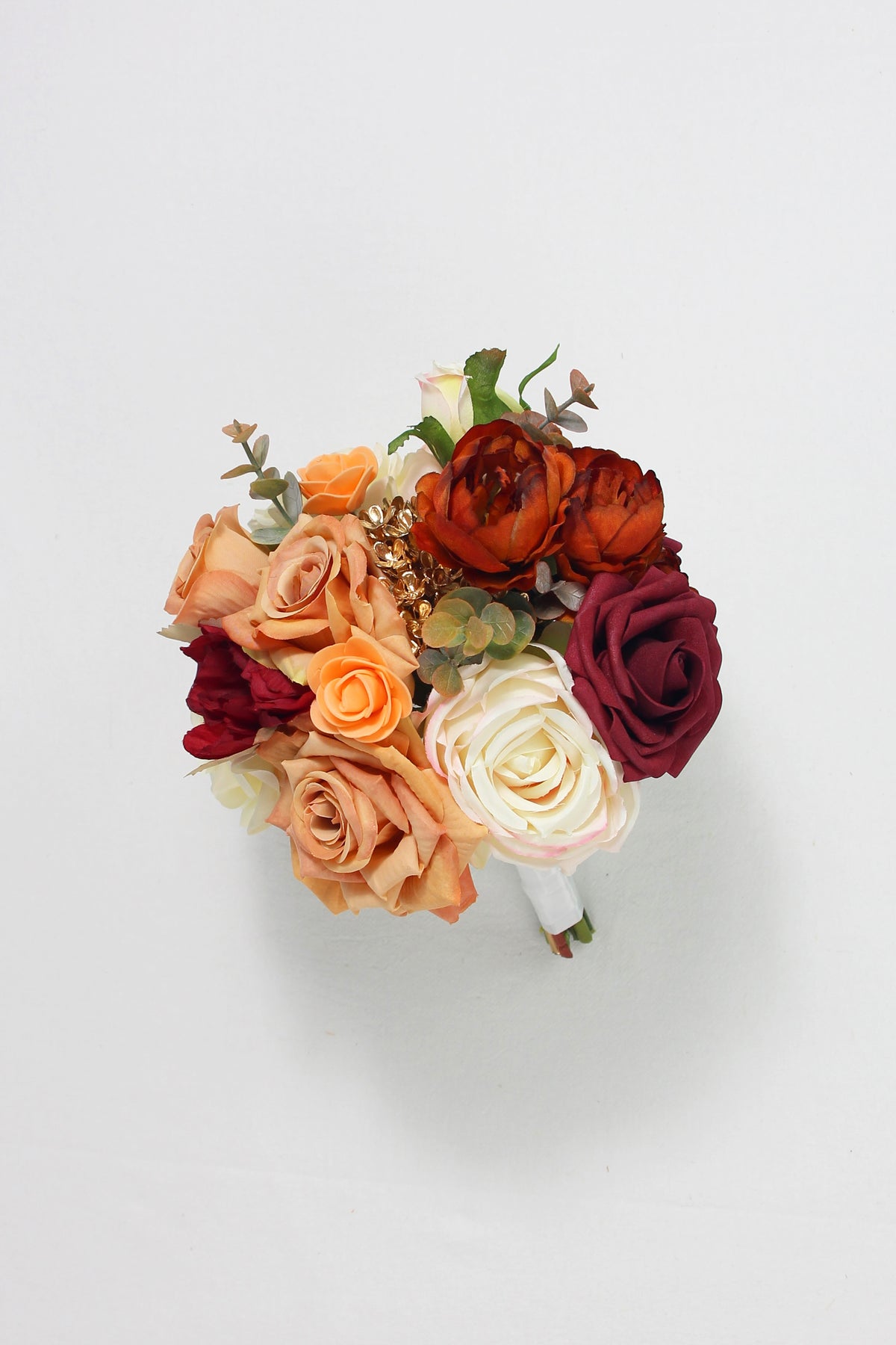 7.8 inch wide Rounded Terracotta Bridesmaid Bouquet - Rinlong Flower
