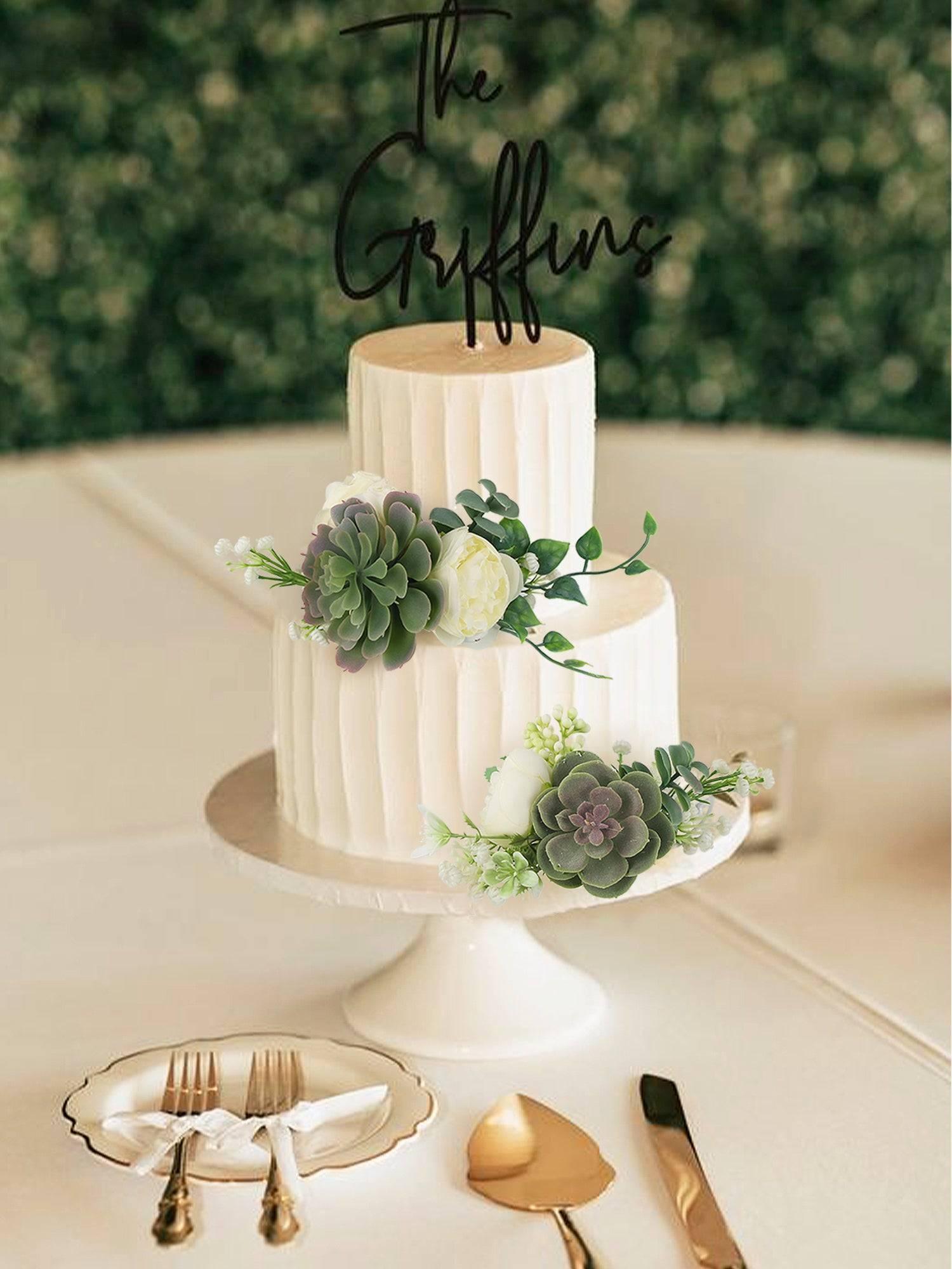 succulent cake near me Rinlong Pre-Made 3Pcs Faux Succulent Cake Decorating Flowers Cake Toppers Green Cake Decorations Wedding Birthday Baby Shower Sp