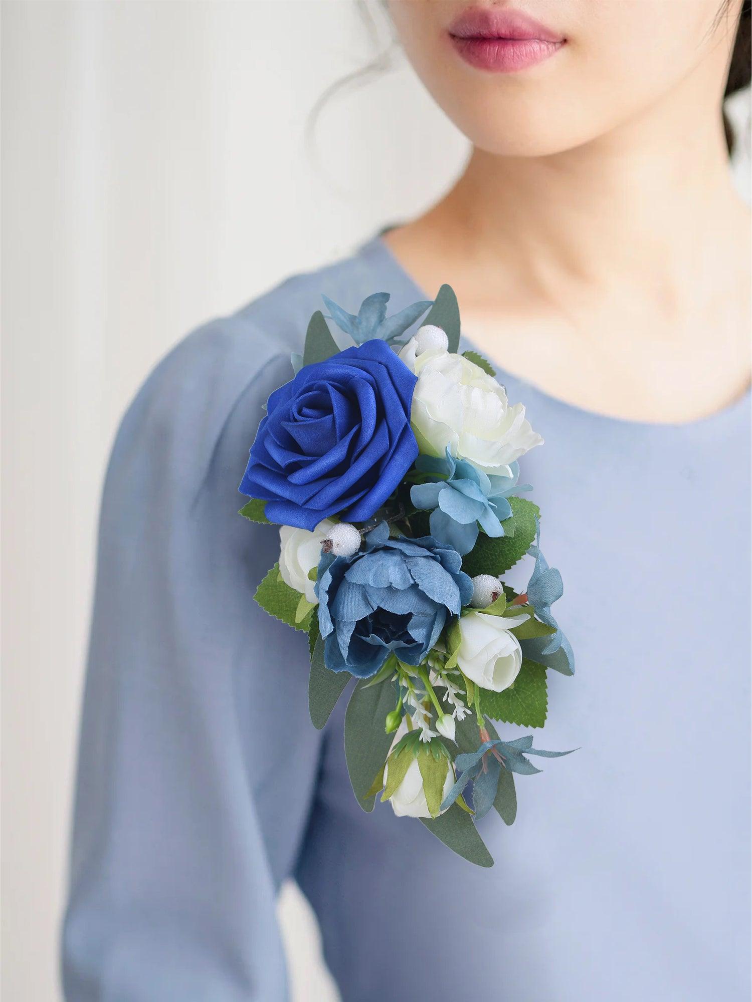 Blue Rose Shoulder Corsage - Rinlong Flower