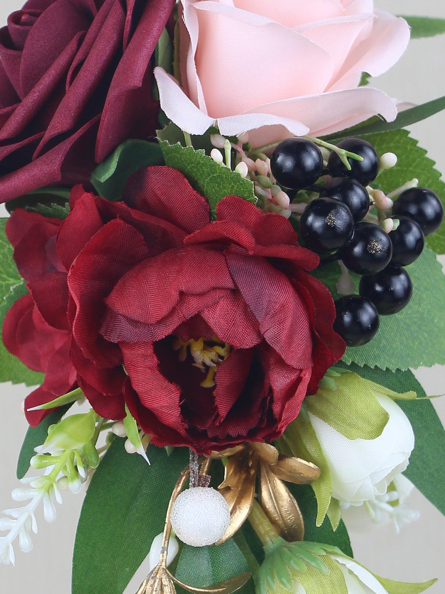 Burgundy Rose Shoulder Corsage - Rinlong Flower
