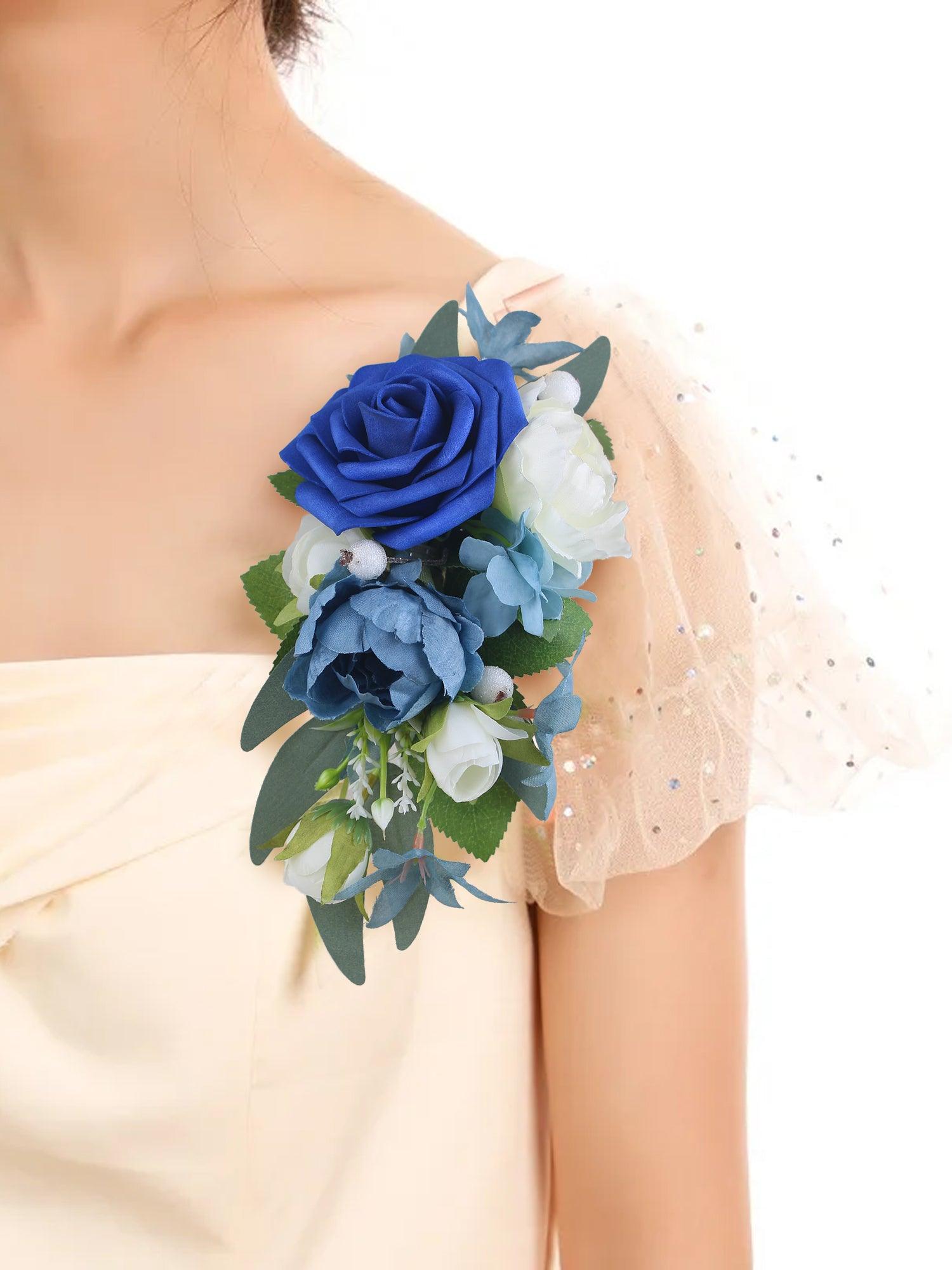 Blue Rose Shoulder Corsage - Rinlong Flower