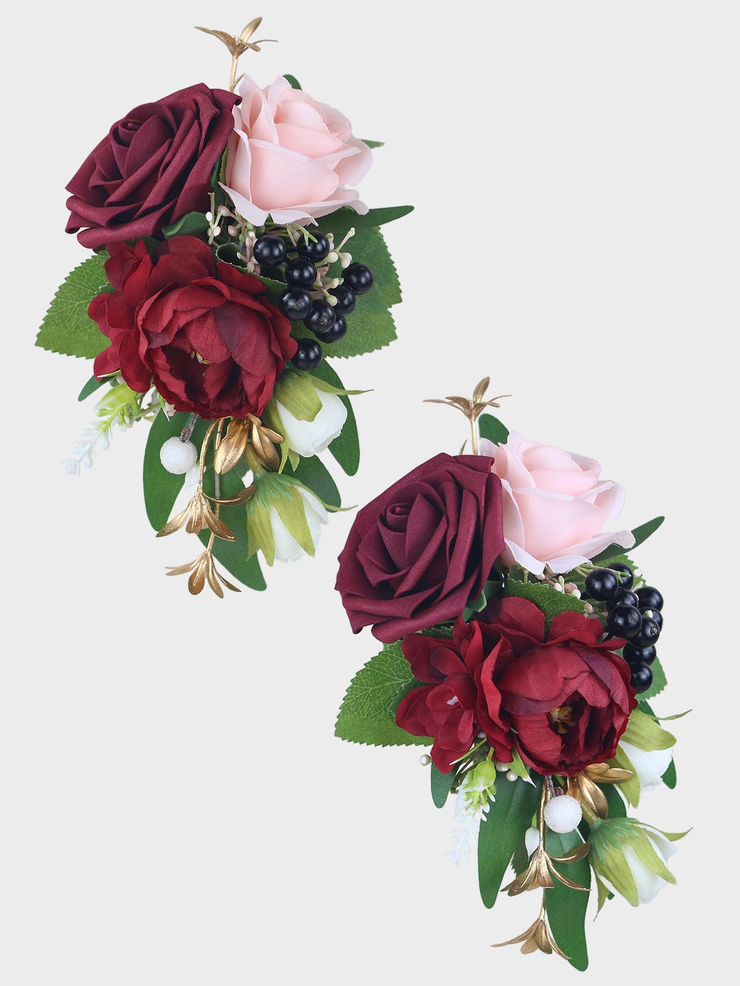 Burgundy Rose Shoulder Corsage - Rinlong Flower