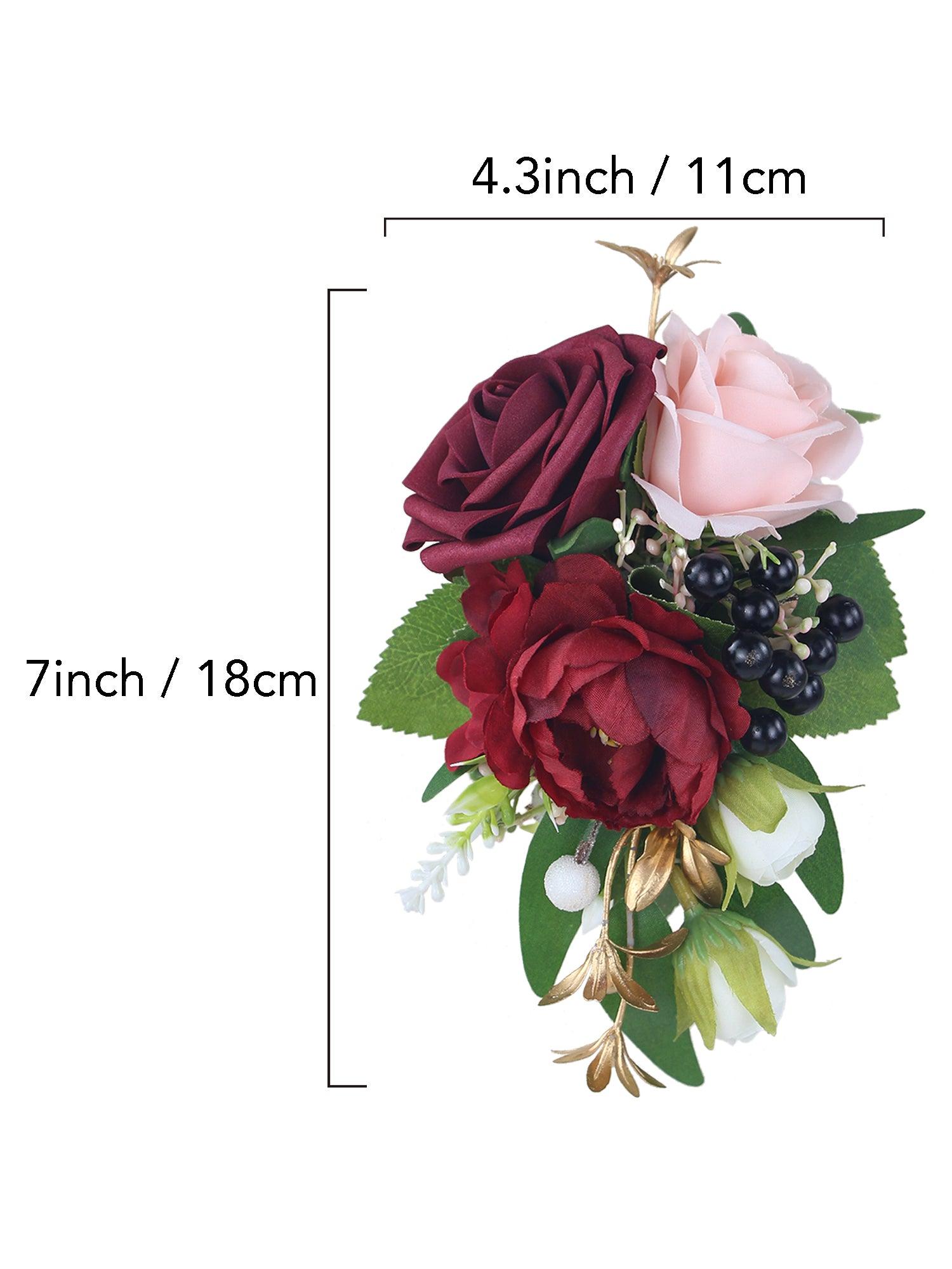 Burgundy Rose Shoulder Corsage - Rinlong Flower