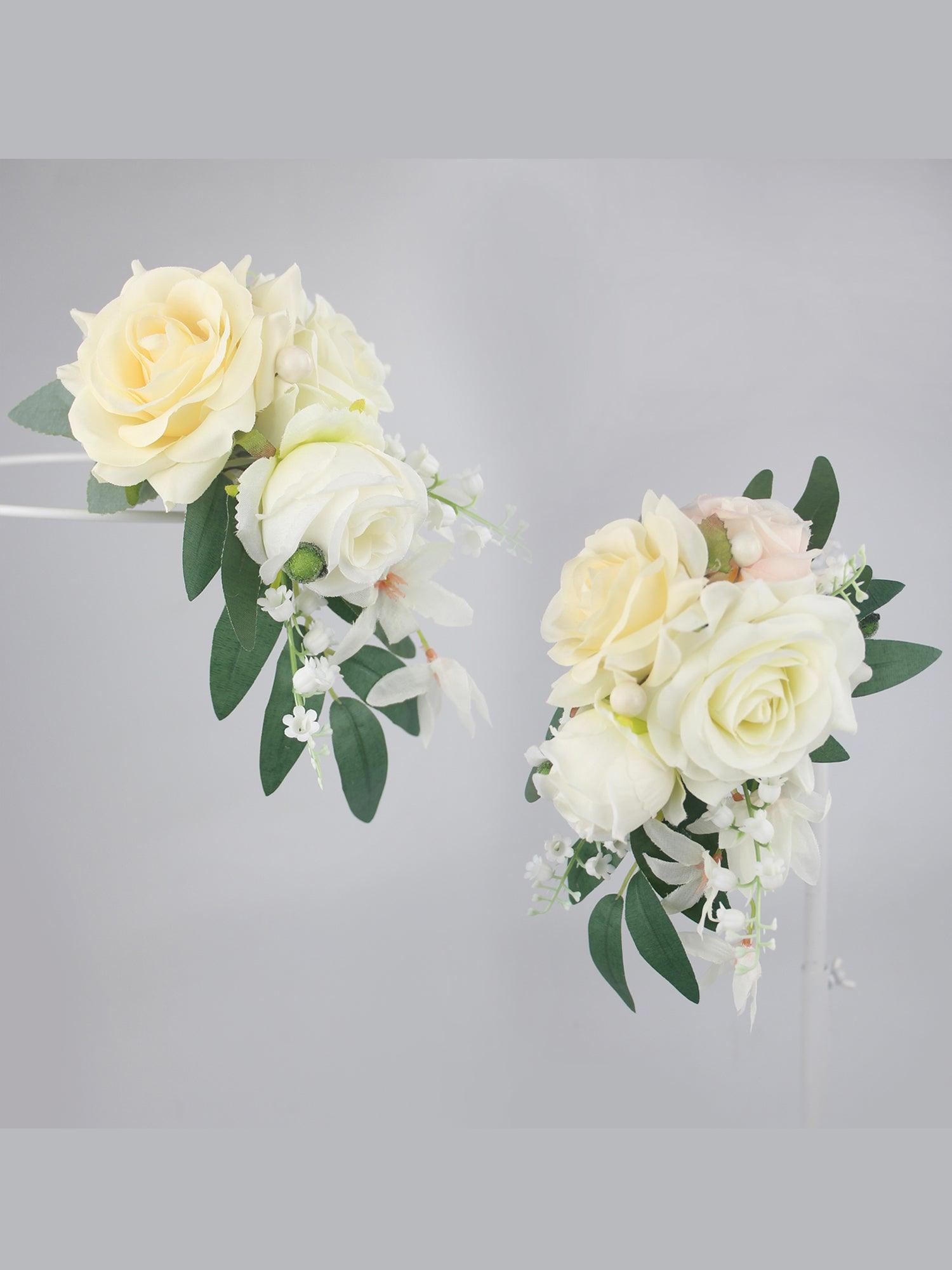 White and Sage Shoulder Corsage - Rinlong Flower