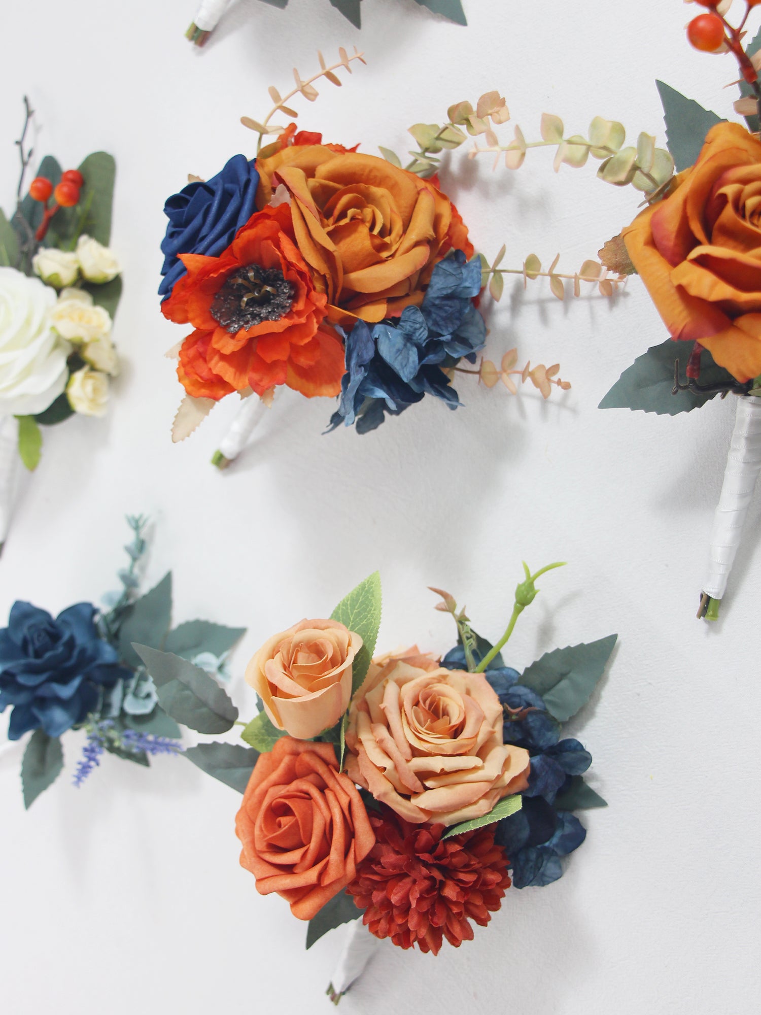 6Pcs Navy Blue & Terracotta Flower Centerpieces - Rinlong Flower