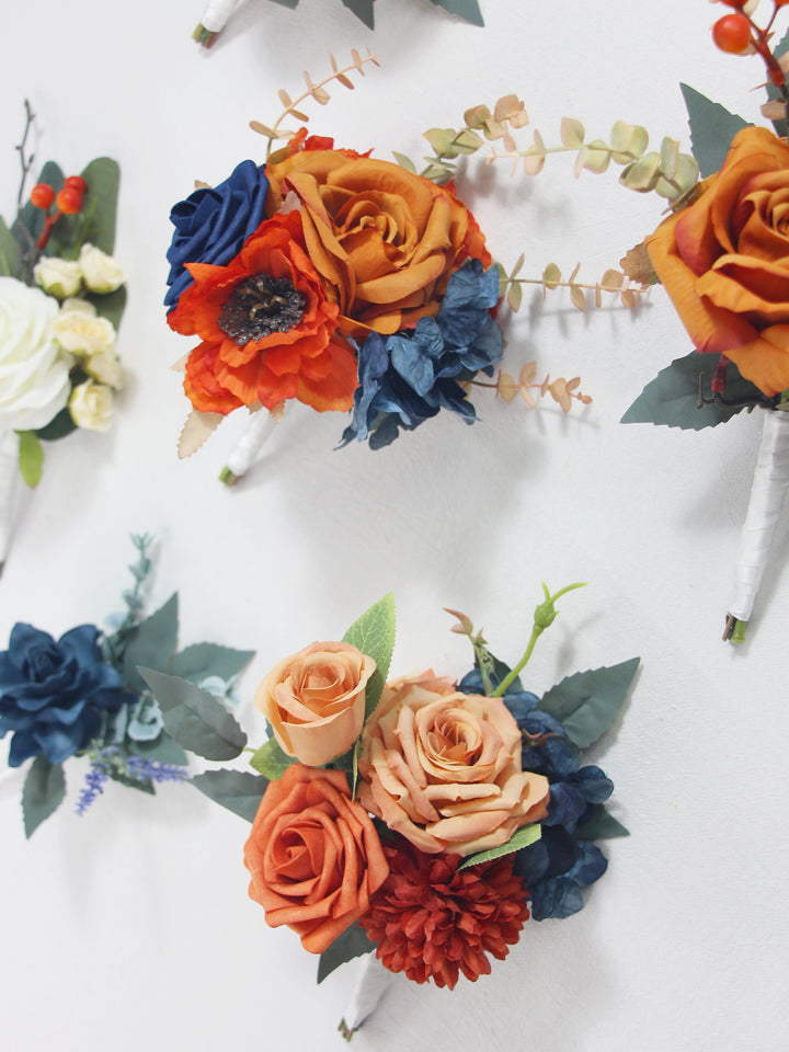 6Pcs Navy Blue & Terracotta Flower Centerpieces - Rinlong Flower