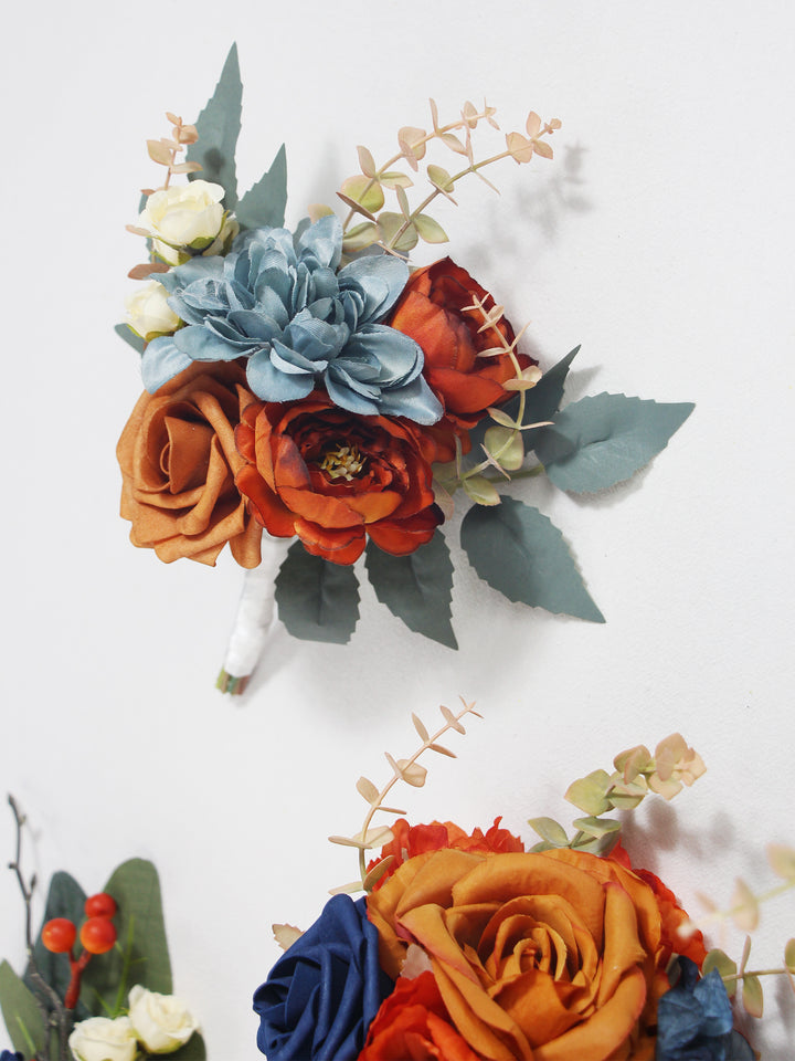 6Pcs Navy Blue & Terracotta Flower Centerpieces - Rinlong Flower