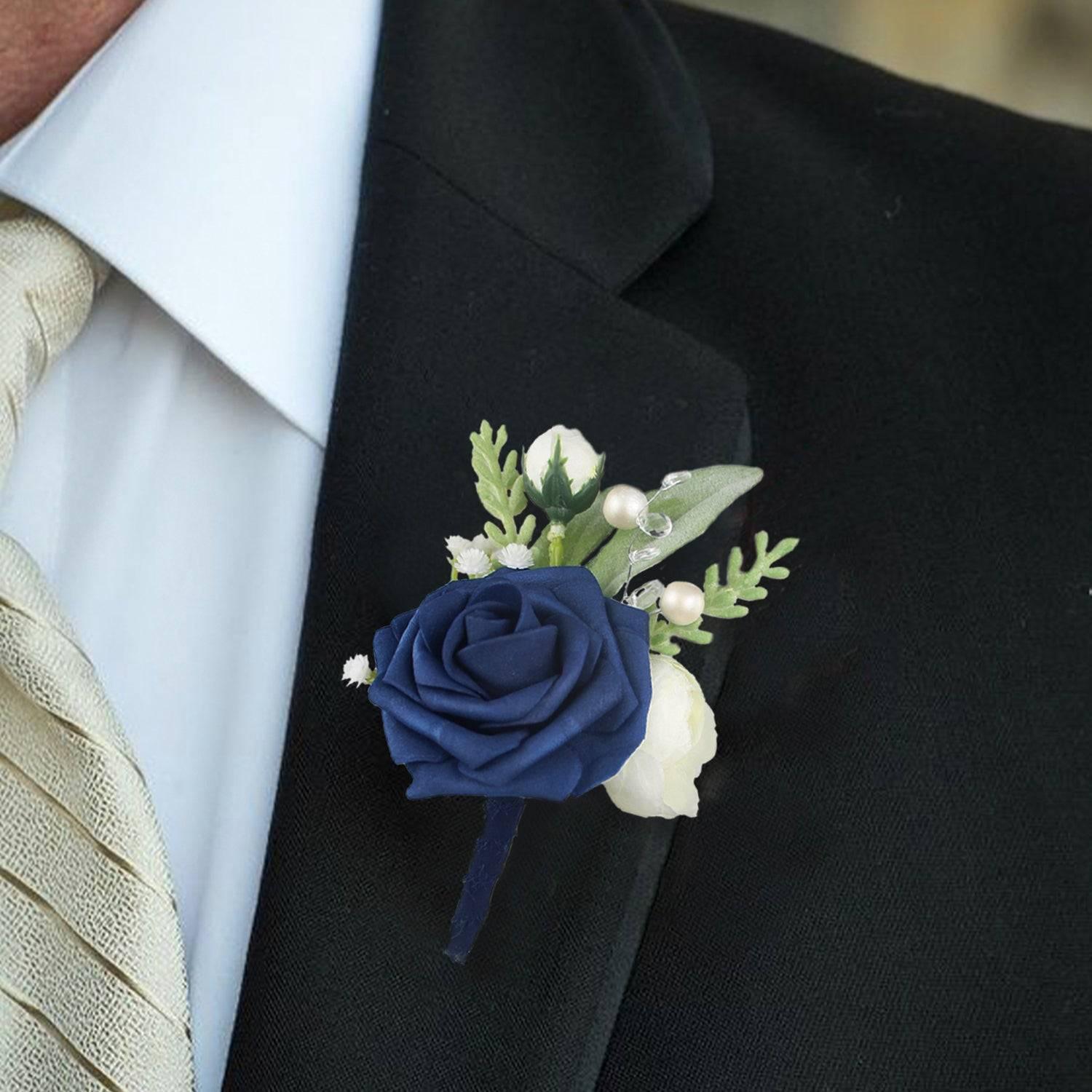 Boutonnieres Navy Blue - Rinlong Flower