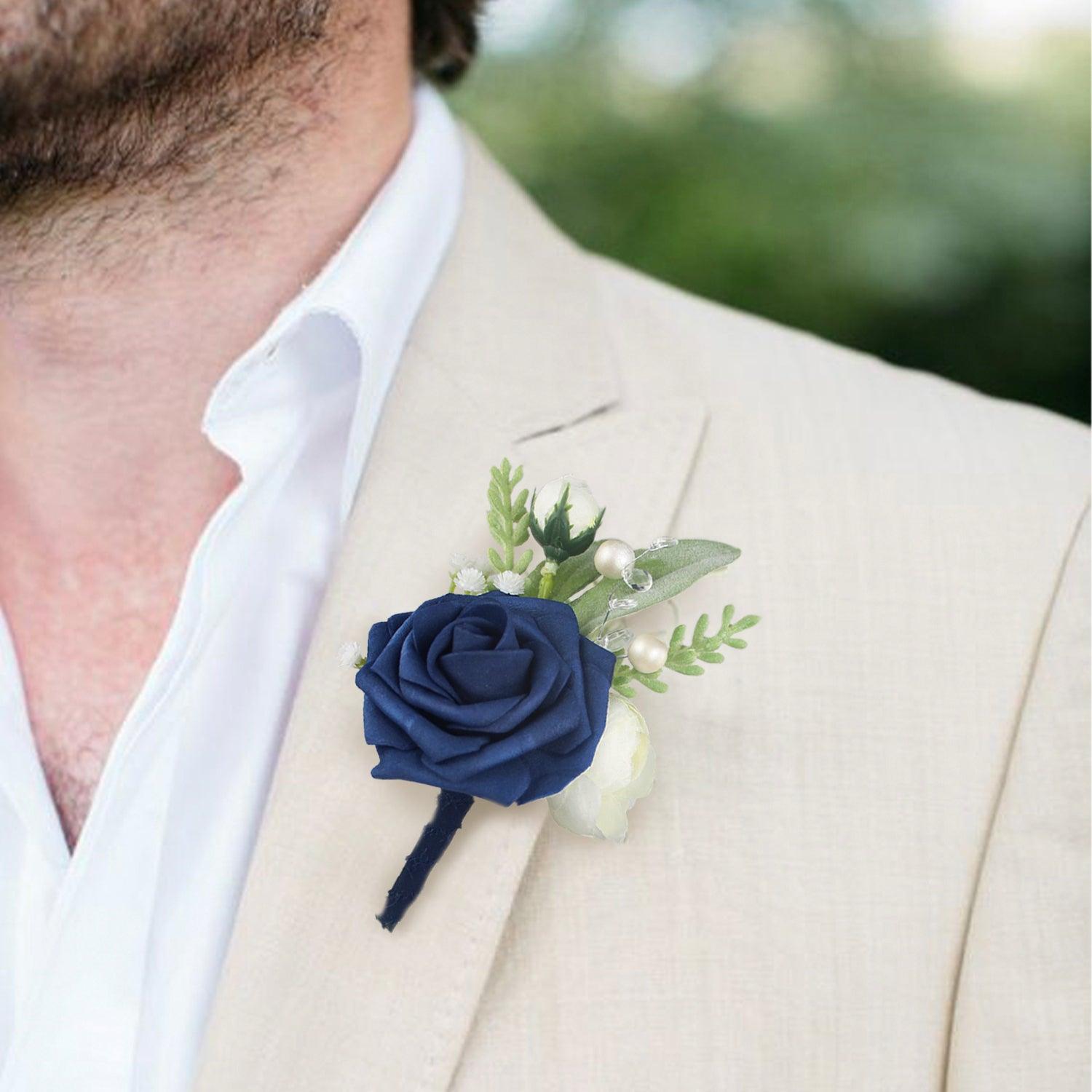 Boutonnieres Navy Blue - Rinlong Flower