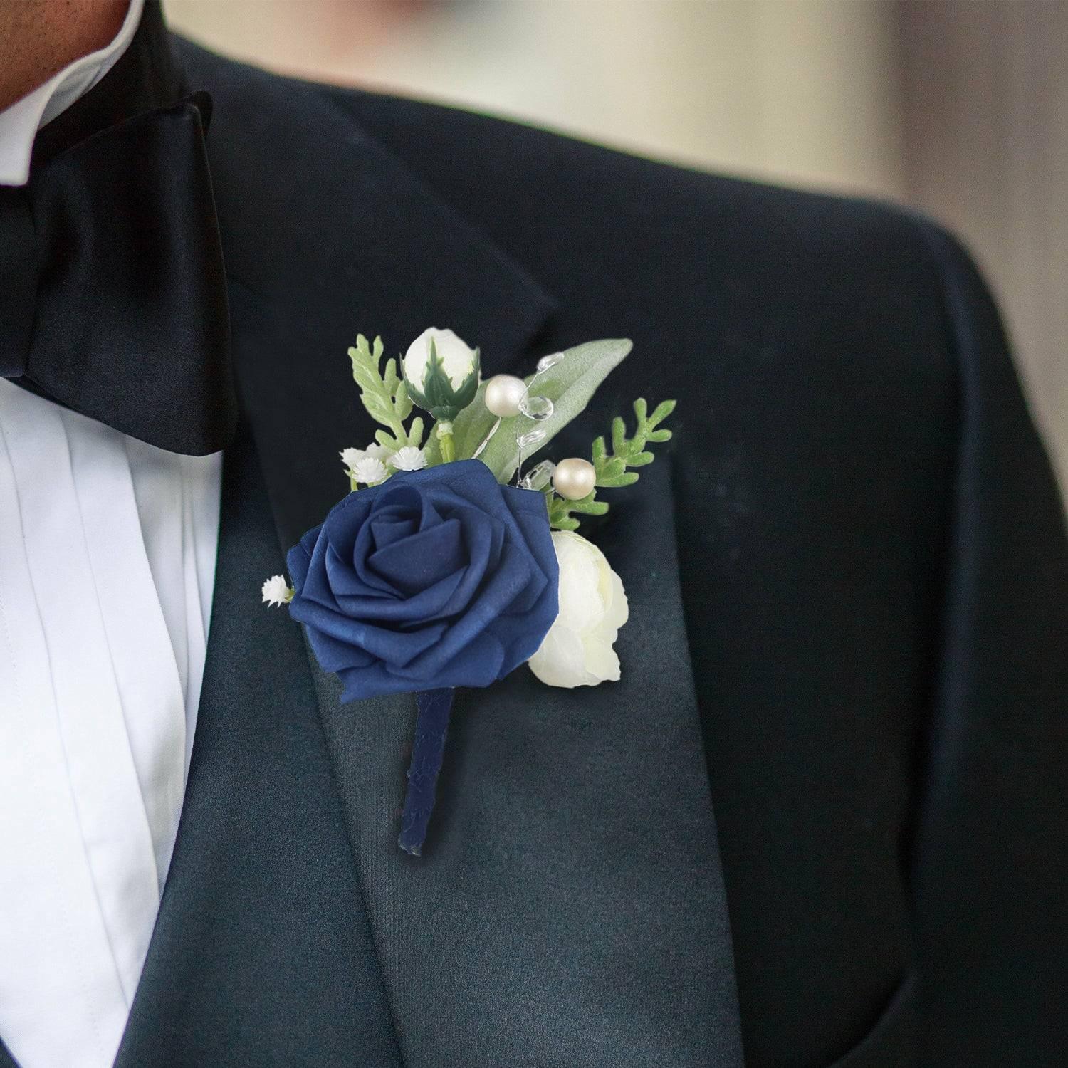 Boutonnieres Navy Blue - Rinlong Flower