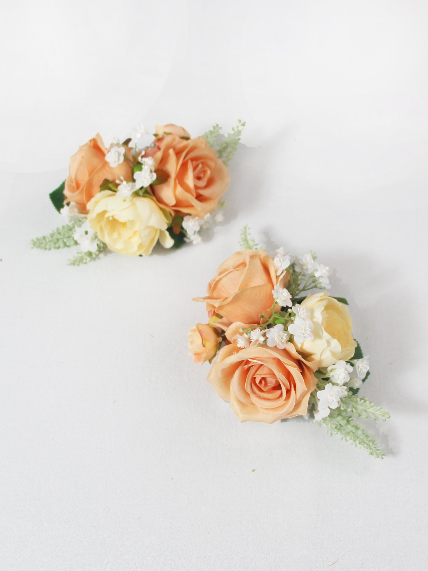 Peach & Champagne Wrist Corsage - Rinlong Flower