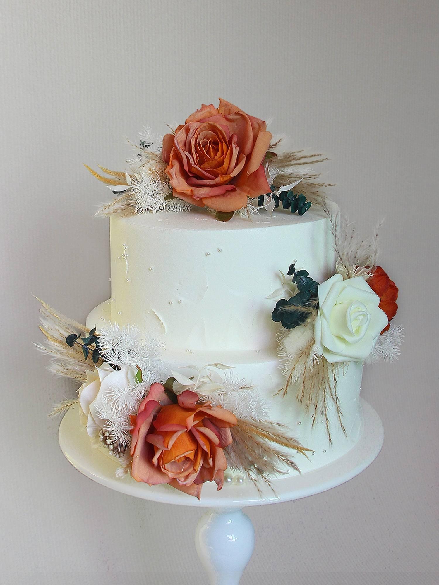 Burnt Orange Cake Topper Set - Rinlong Flower