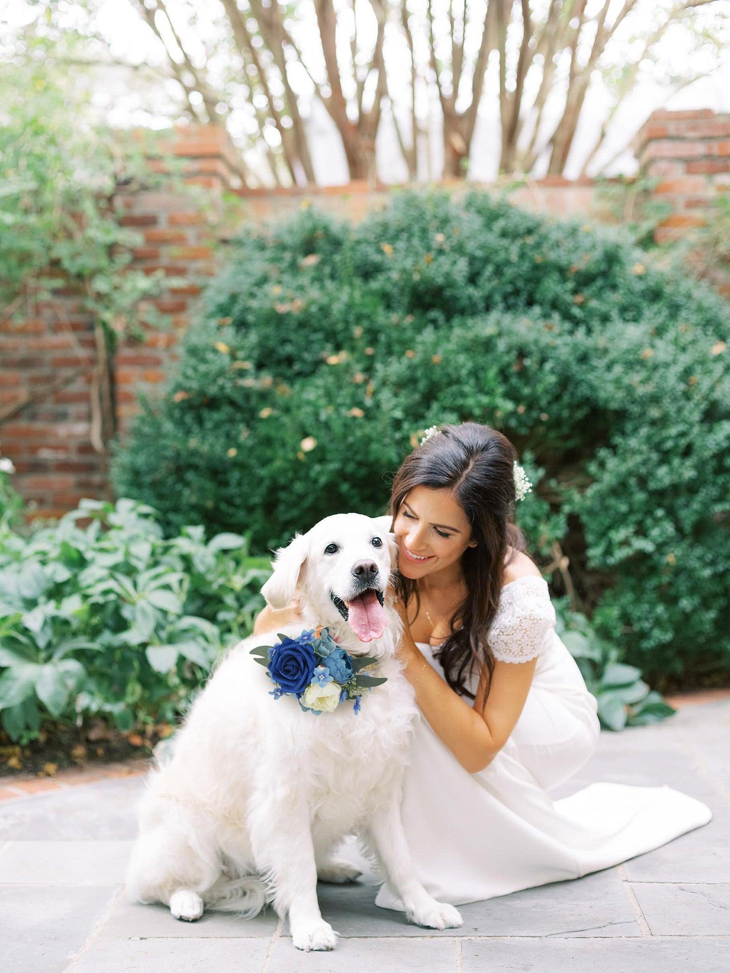Navy Blue Flowers for Collars - Rinlong Flower