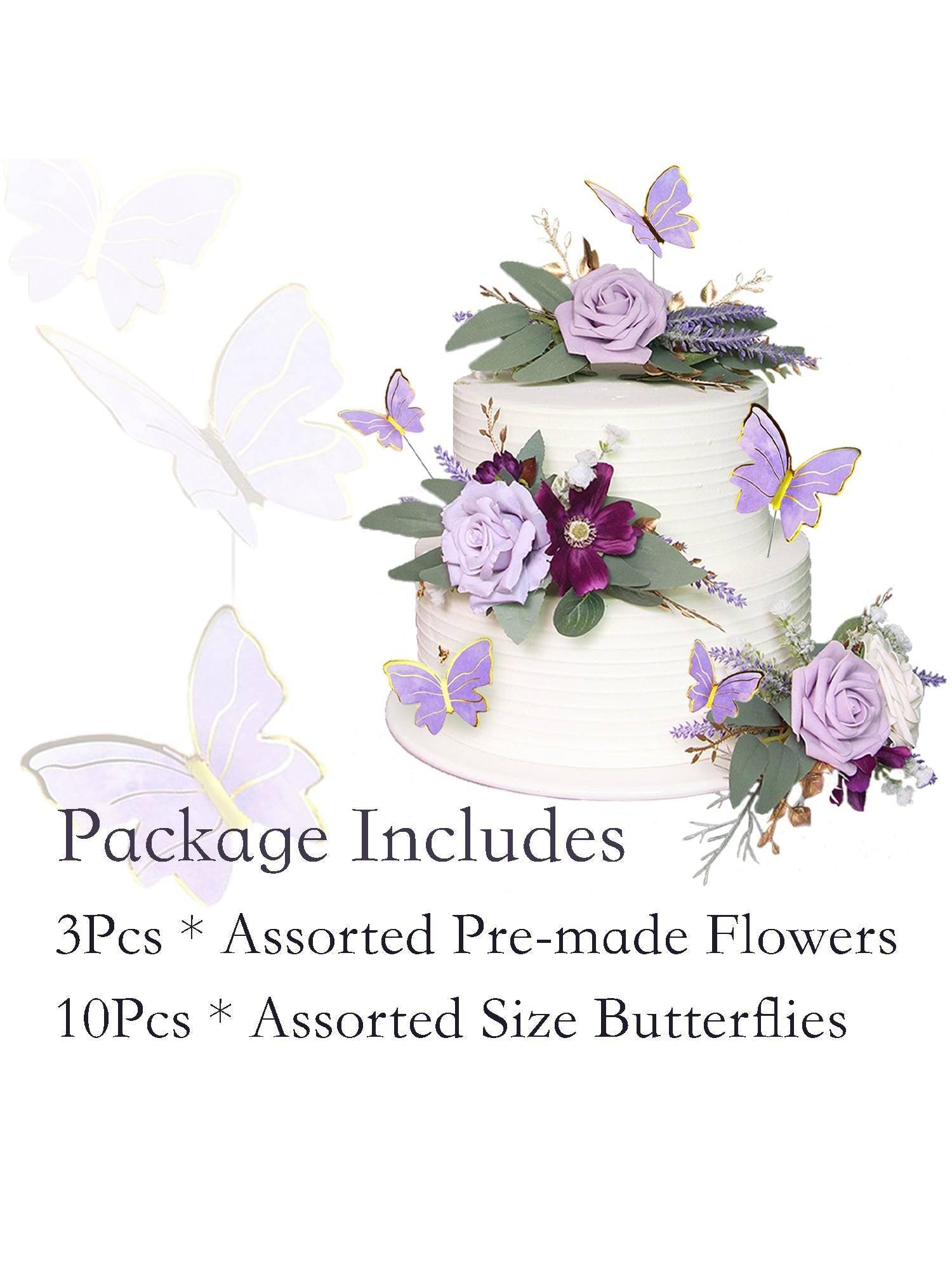 Set of 5 Butterfly Decoration Wire for Flower Bouquet