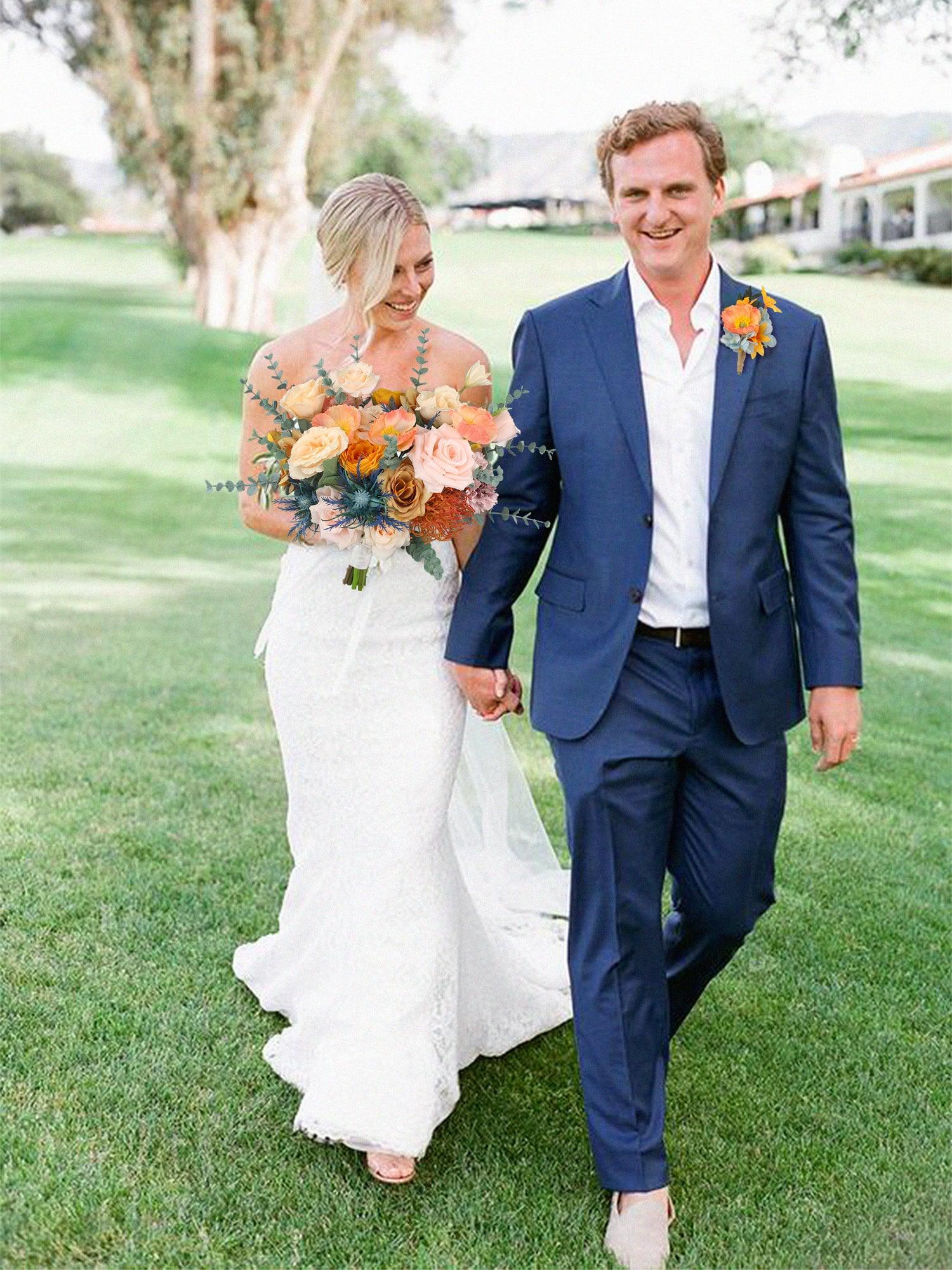 Apricot wedding dress on sale