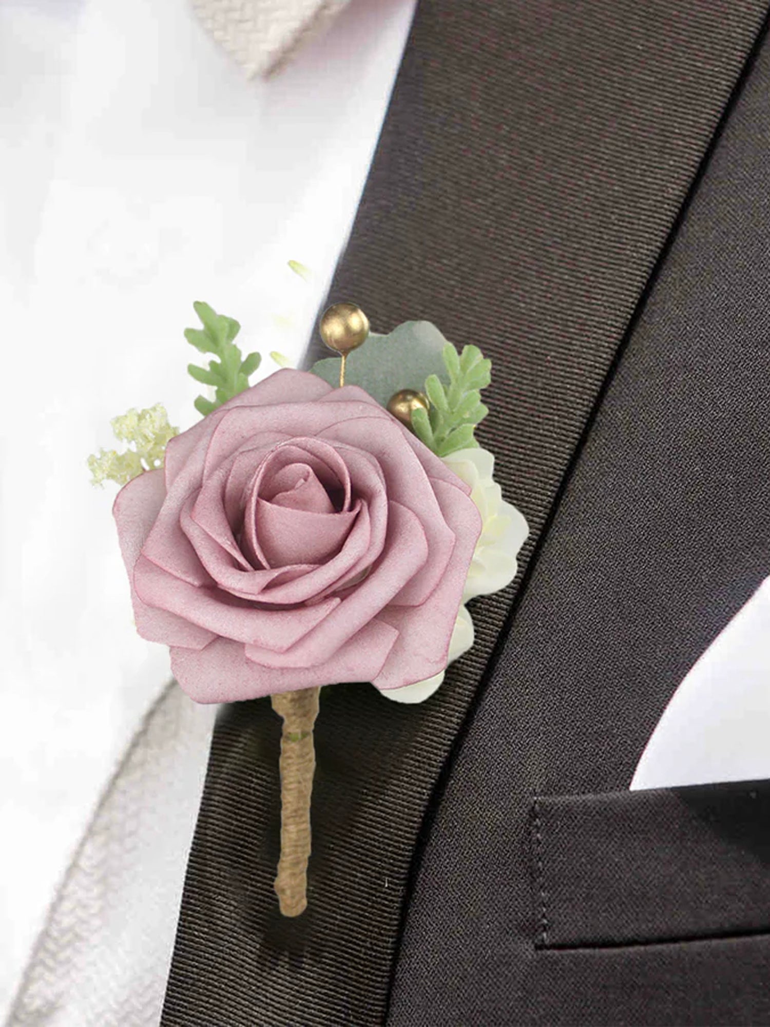 Boutonniere Dusty Rose