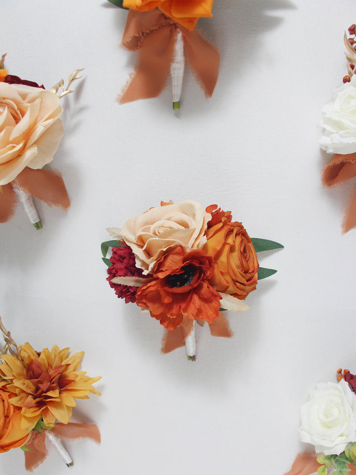 6Pcs Burnt Orange Flower Centerpieces - Rinlong Flower