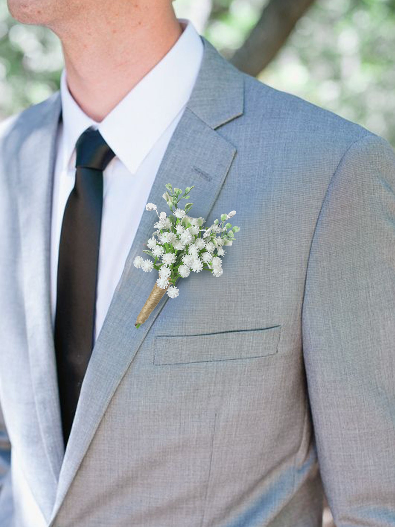 Baby's Breath Boutonniere - Rinlong Flower