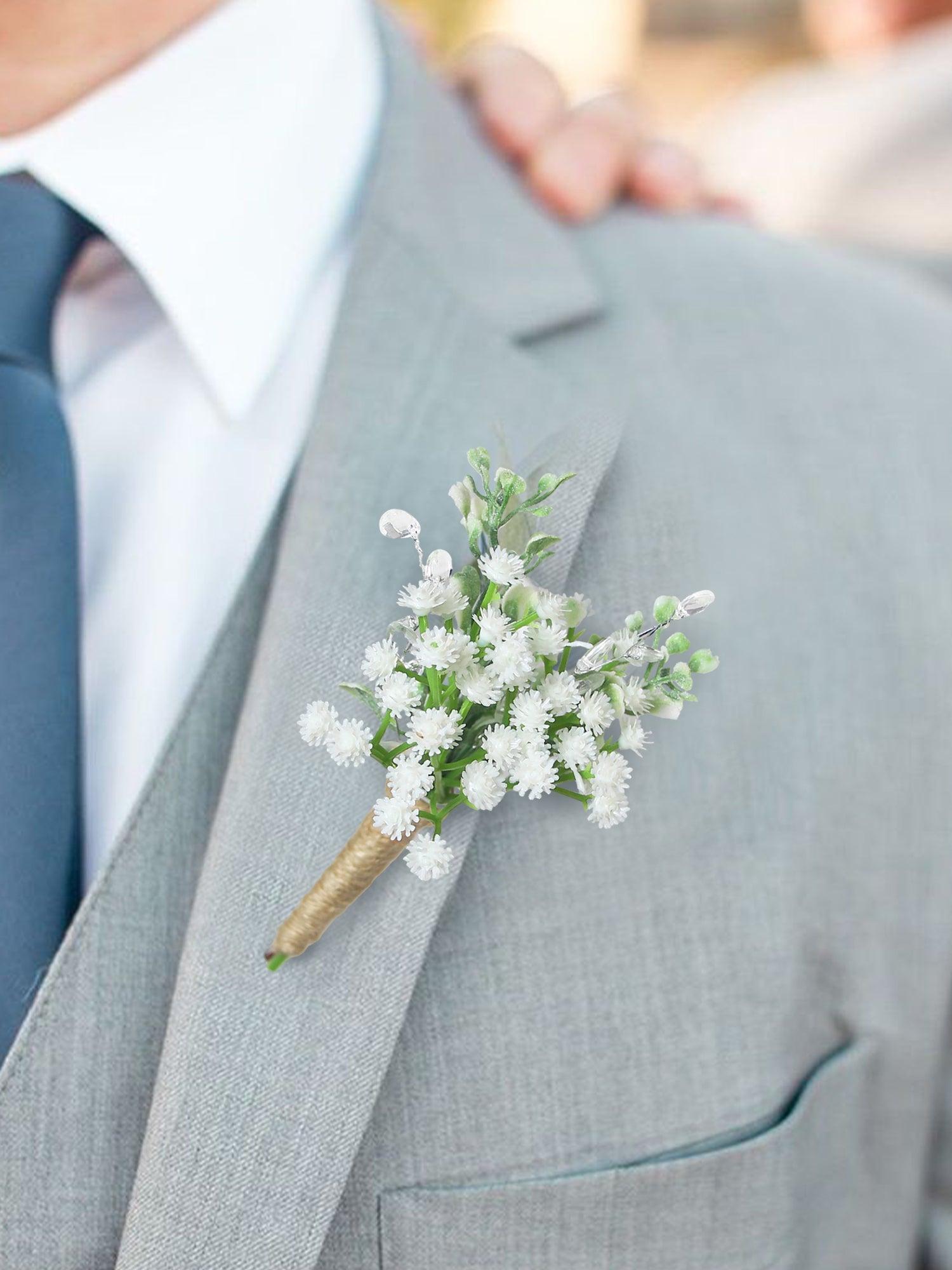 Baby's Breath Boutonniere - Rinlong Flower